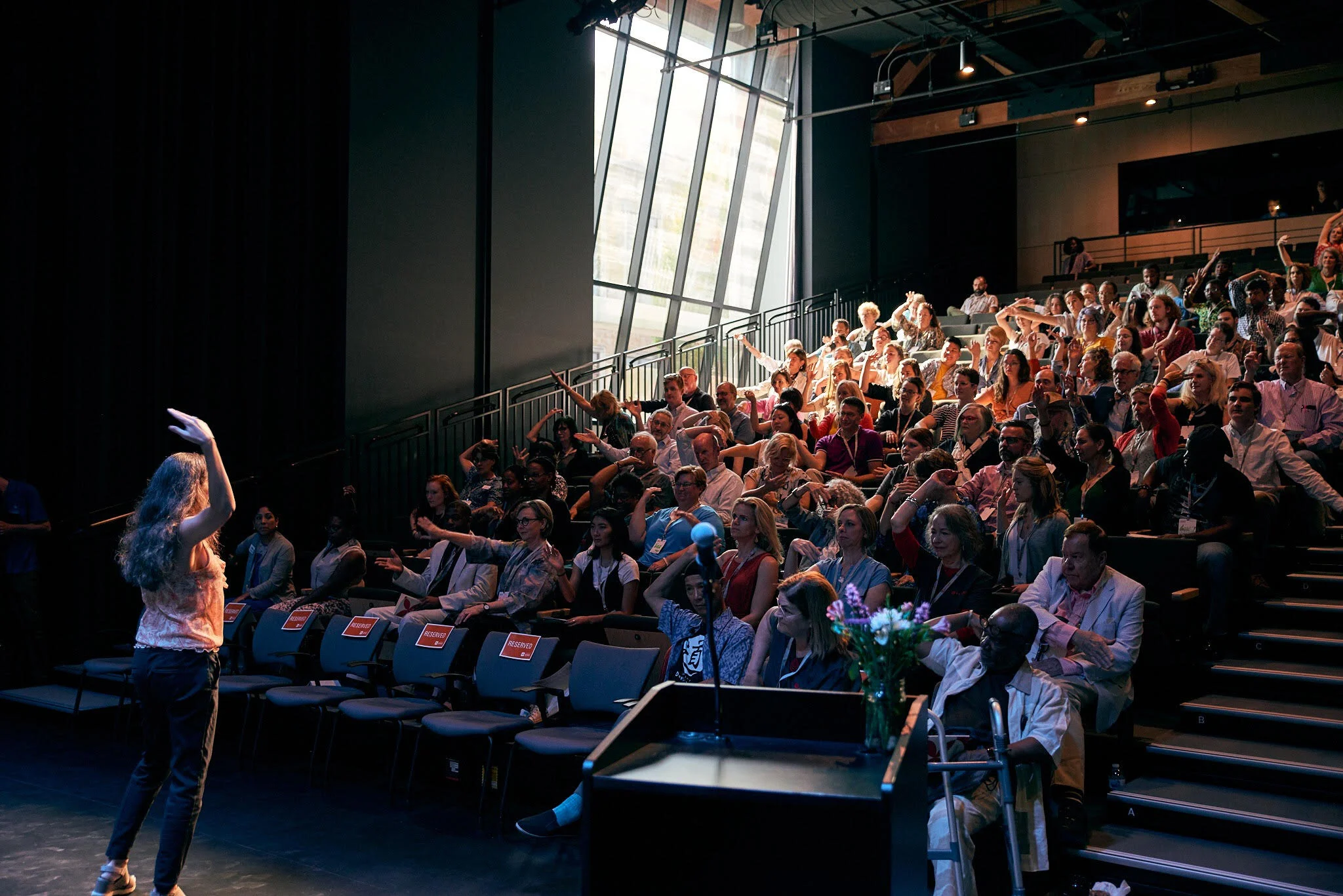 Christina Soriano delivering pecha kucha address at ARTIVATE: Creative Catalyst Summit (August 2019)