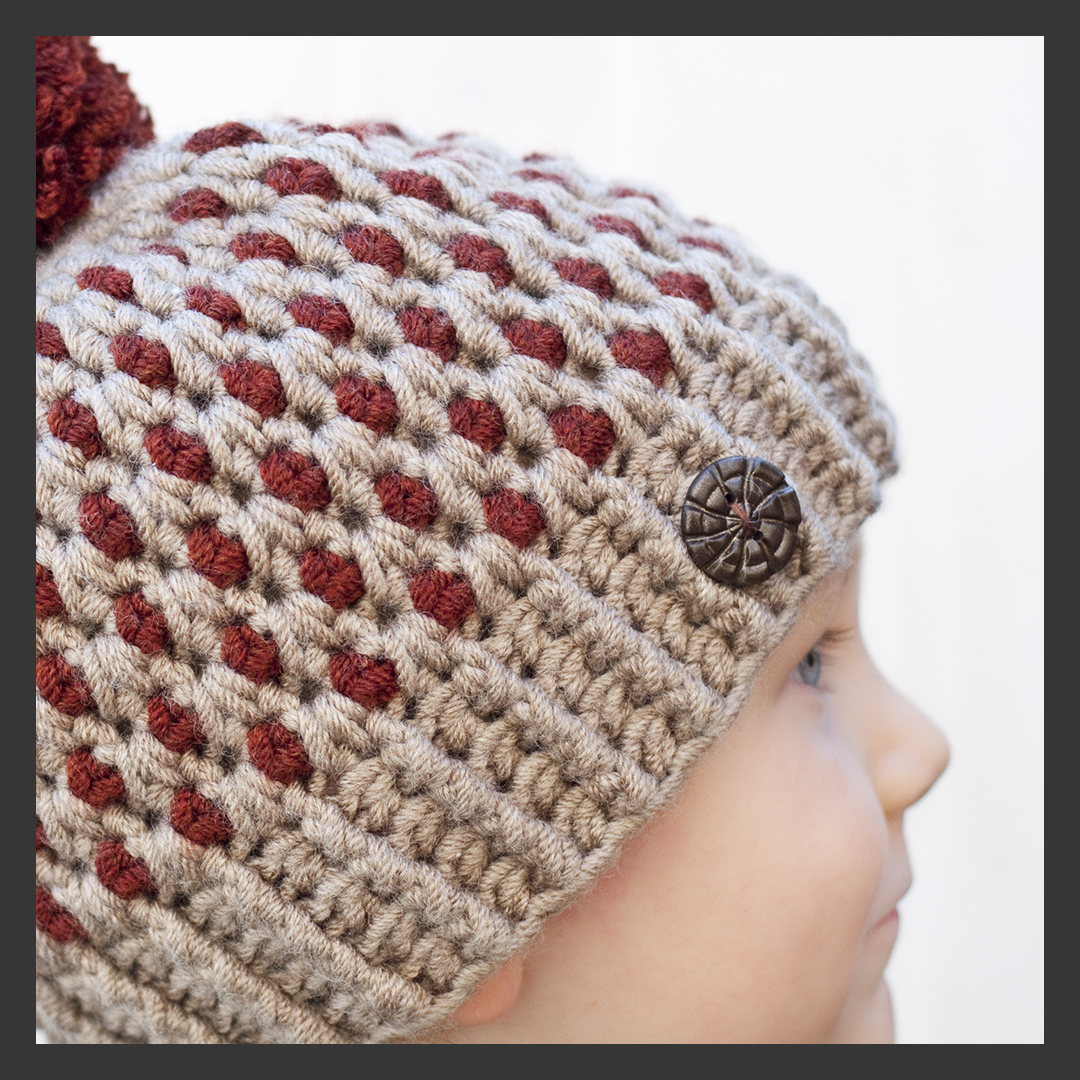 Crochet cap top with brim