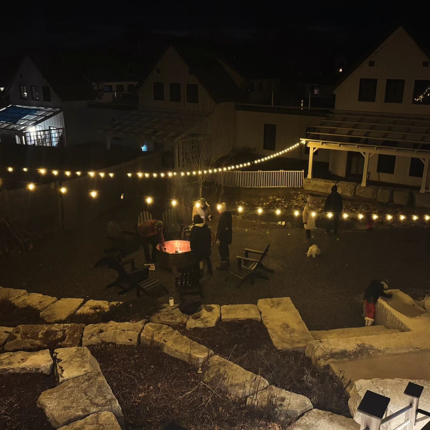 First Friday's at the firepit! Our wonderful Hillside residents have created a monthly gathering where they share food, drink and welcome new friends. They are a hearty bunch as last night was chilly!