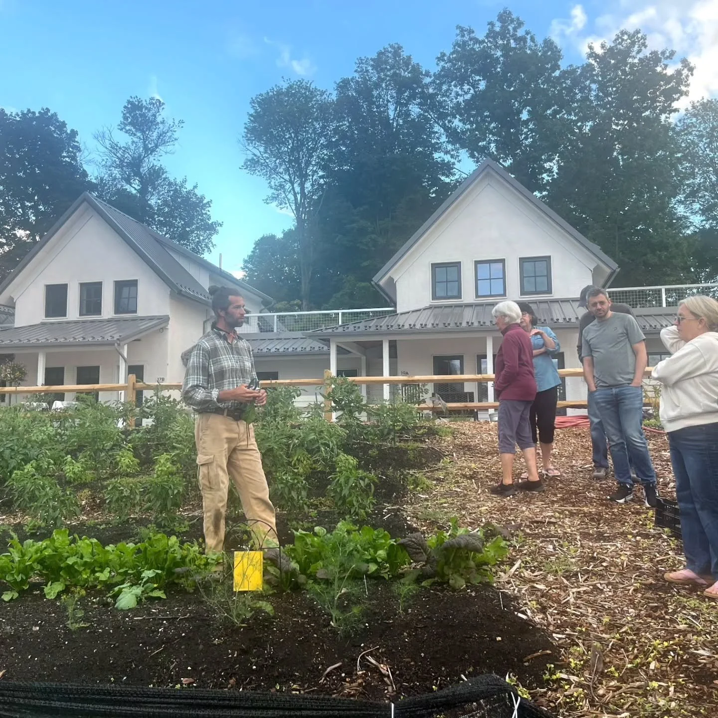Thank you to Jeremy Tackett, our Sustainable Farming Director for meeting with our residents last night at the Upper Green to introduce our &quot;U-pick system&quot;, which allows the residents to select and freshly harvest the produce grown here at 
