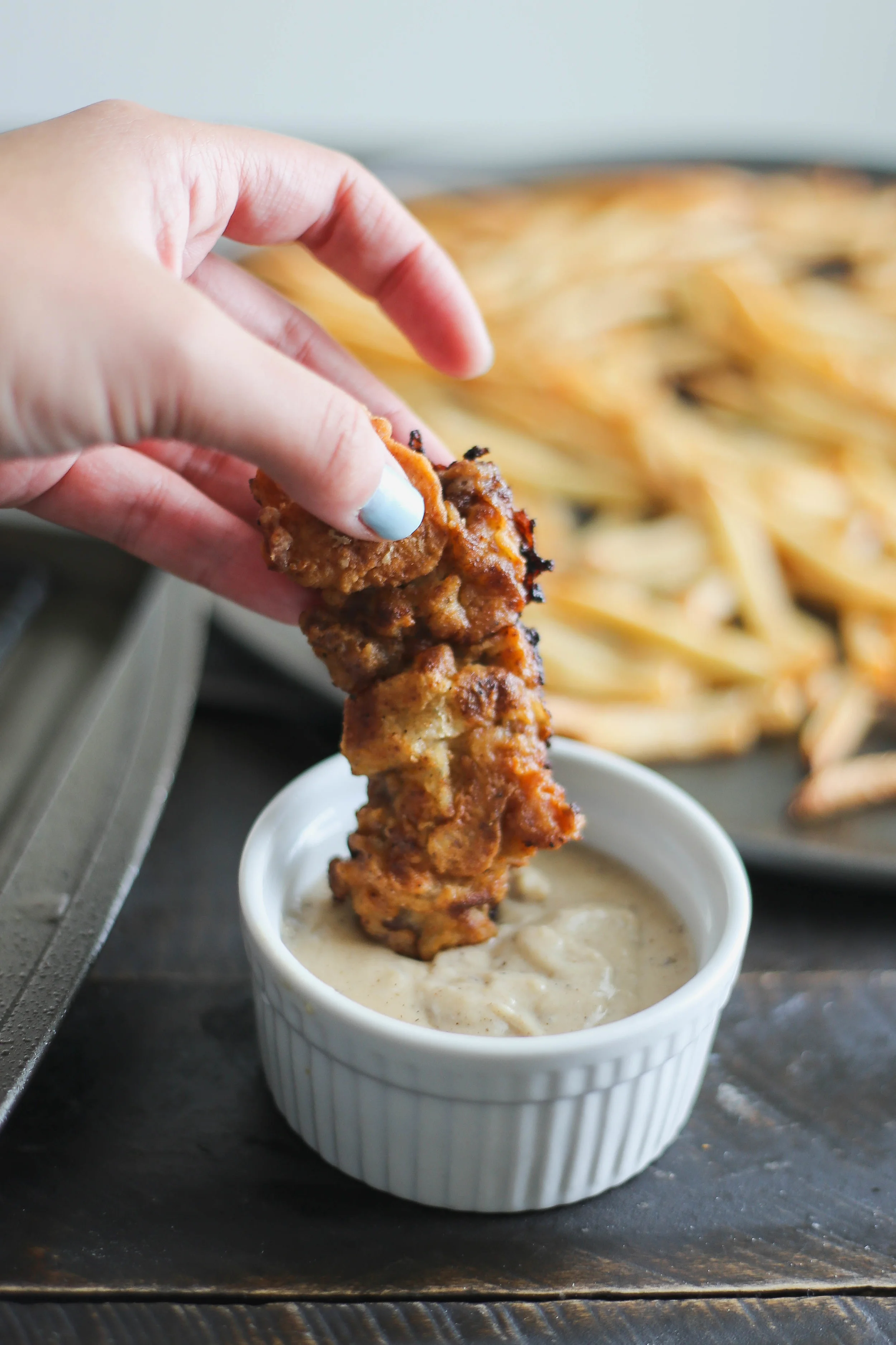 Chicken Fried Steak Fingers and Gravy + Links — Madeline Hall