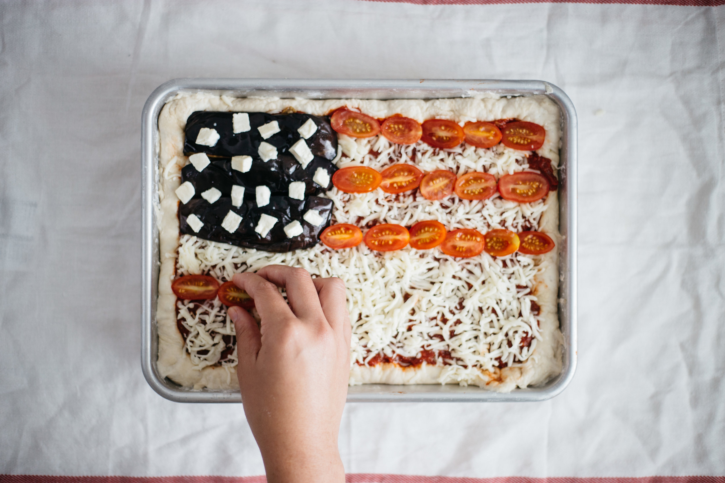 Deep Dish American Flag Pizza — Madeline Hall