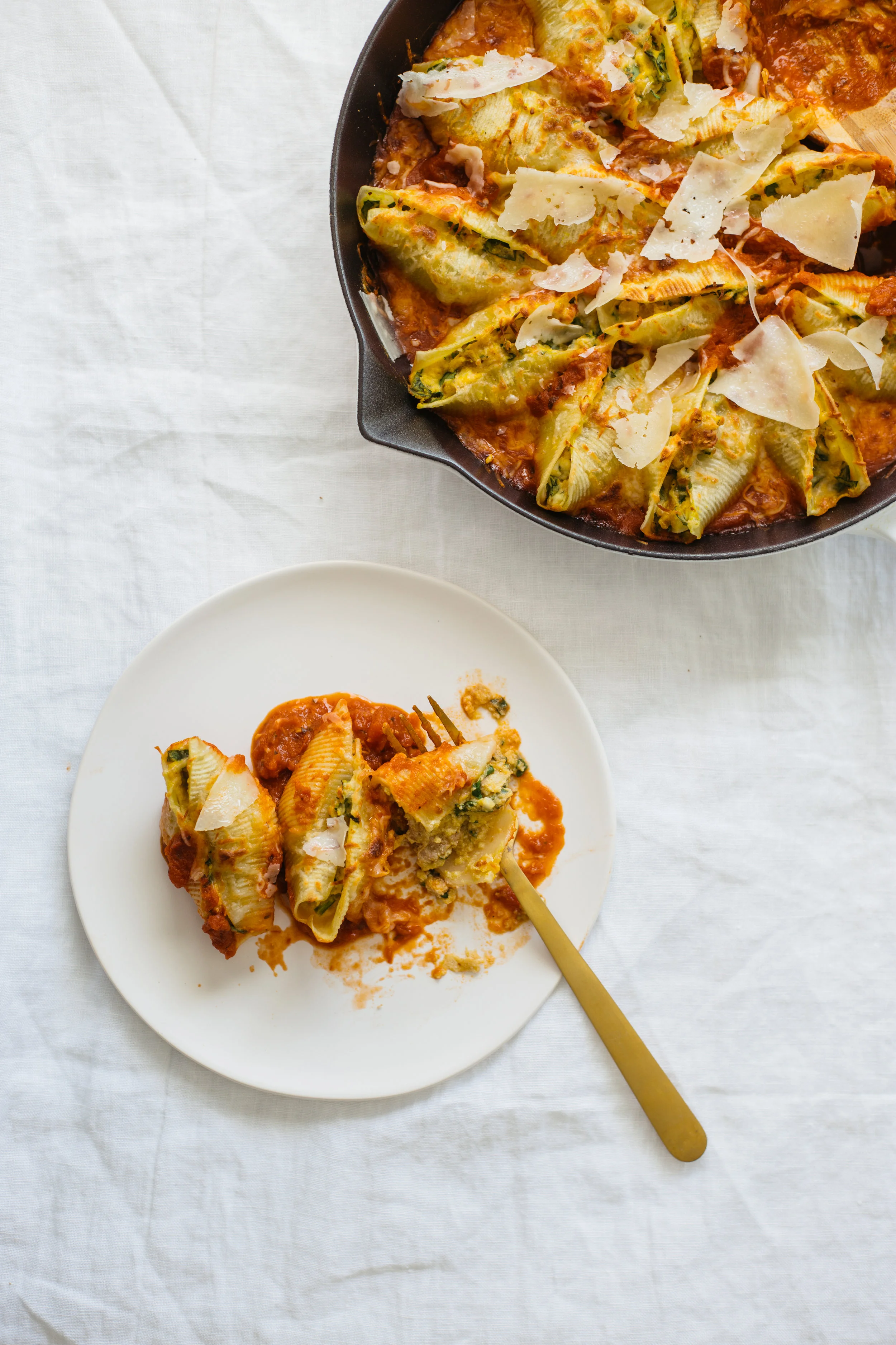 Turkey Sausage And Pumpkin Stuffed Shells Madeline Hall