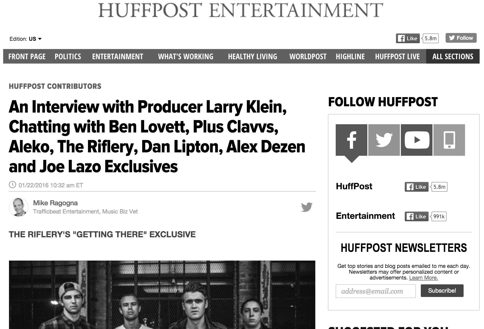 HUFFINGTON POST ENTERTAINMENT
