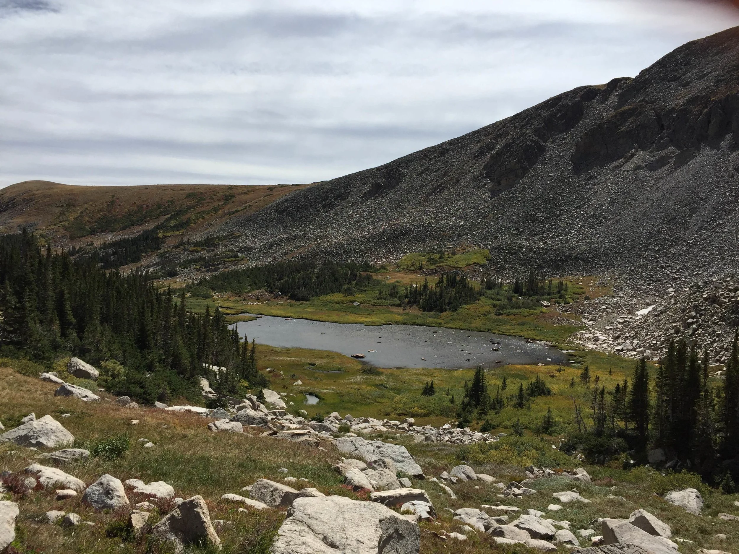 It may not be Blue Lake, but it’s a perfectly good stopping point. Right? It’s a lake. In the Rockies. Perfectly pretty and picturesque. What’s so great about Blue frickin Lake anyway? Technically, I still hiked the Blue Lake trail. Isn’t that enough for one day? Is some great view really worth the extra sweat and quad pain?