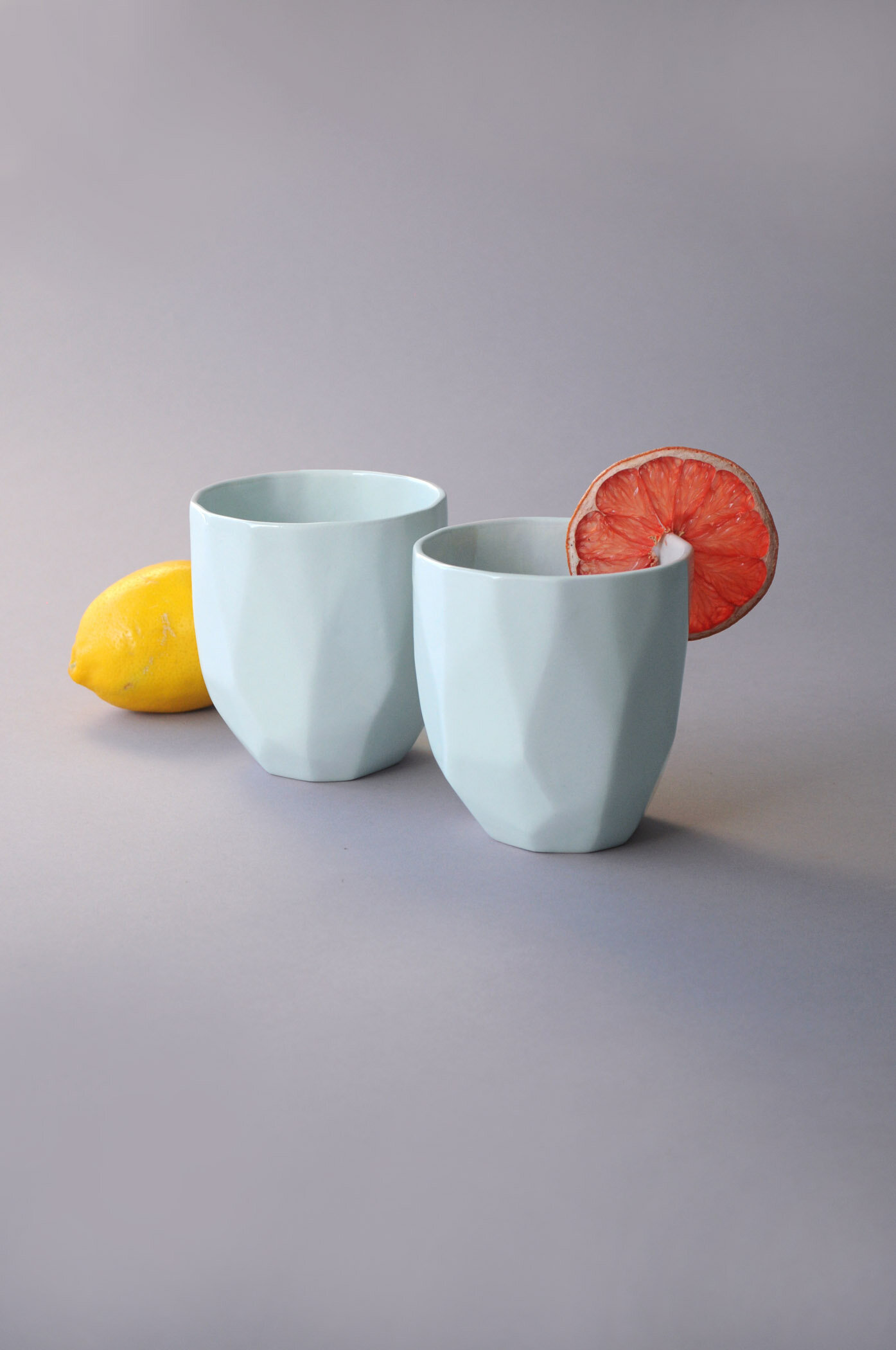 Large Geo Tumbler - Soft Blue