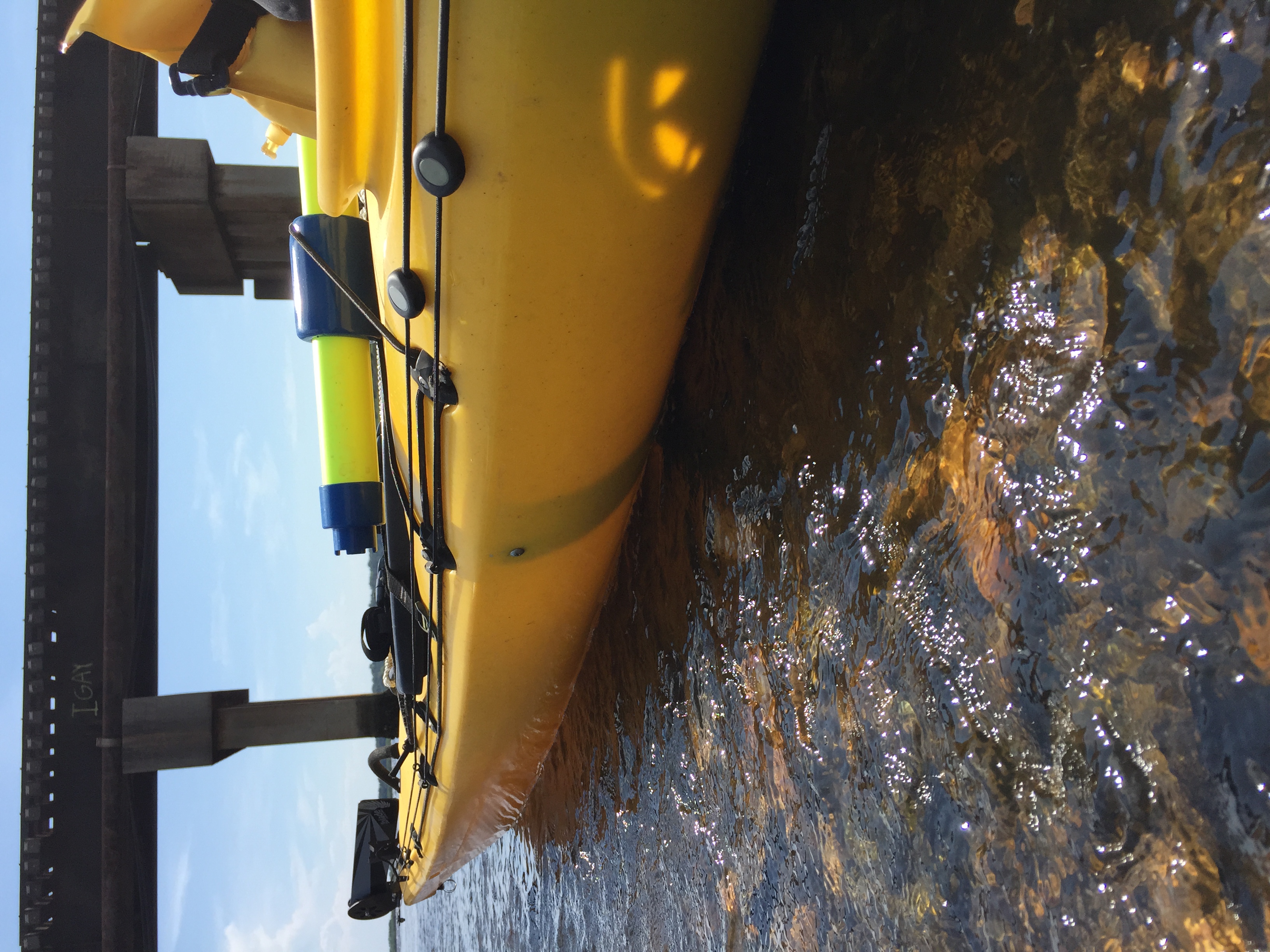 Grounded kayak