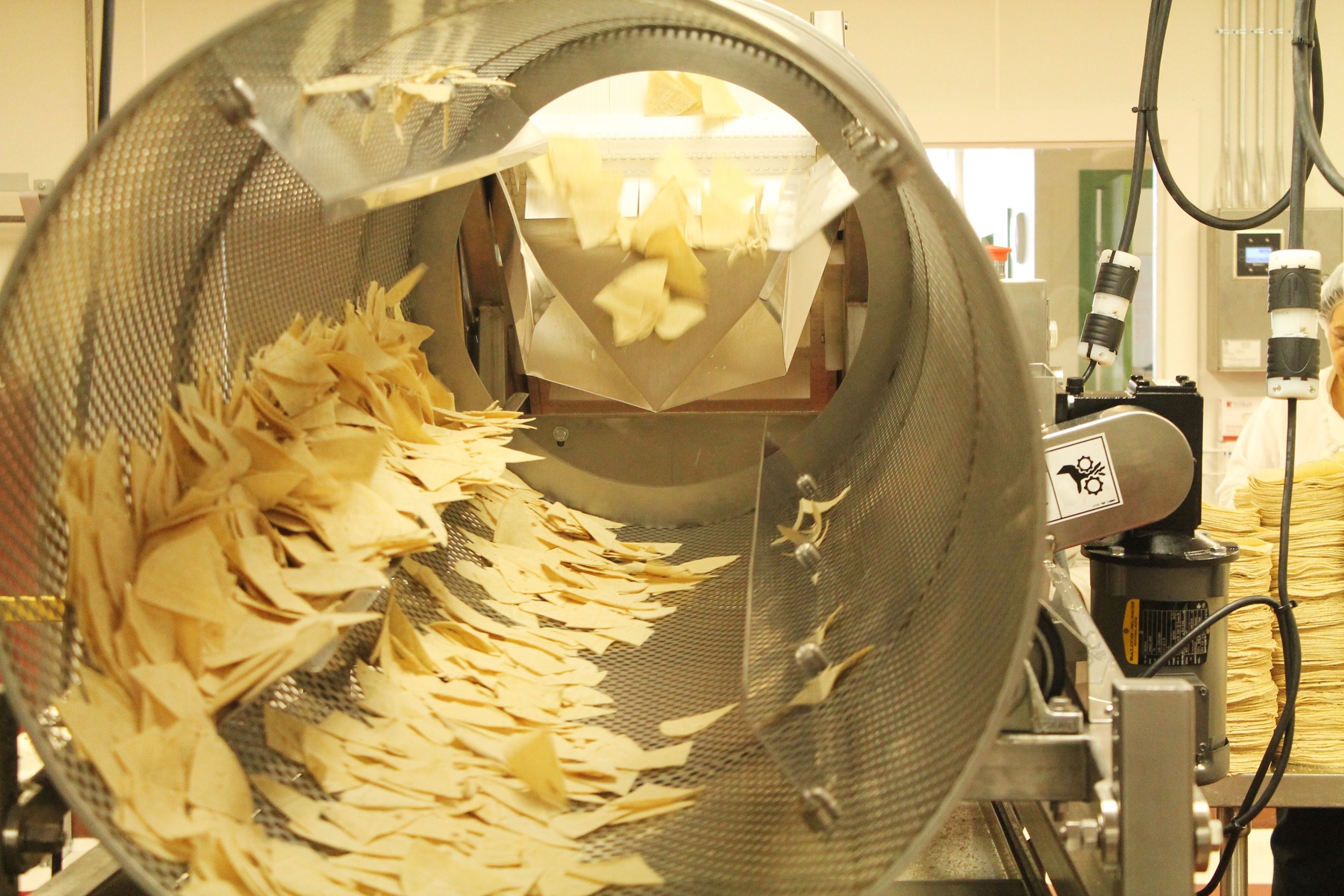 Cut tortillas for chips