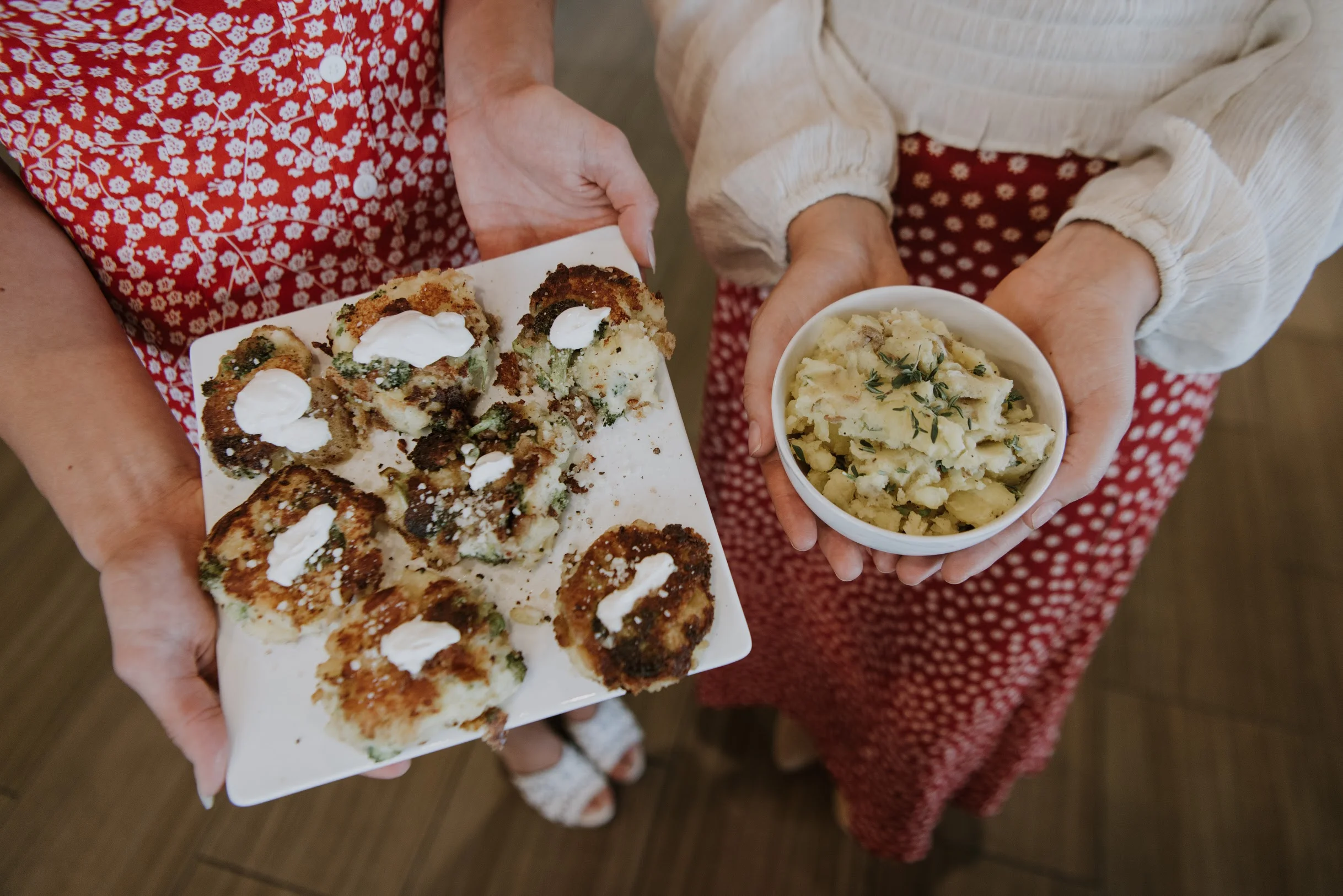 Chrissy Teigen's Sour Cream and Broccoli Baked Potato Cakes