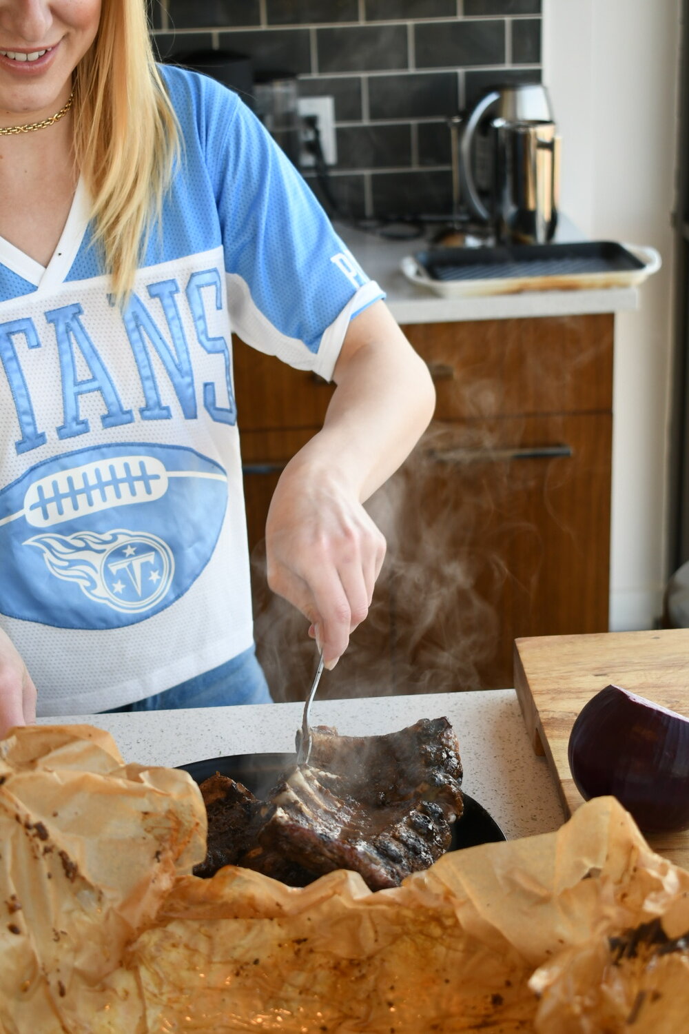 ribs out of oven_Amber Strohauer_Strohauer Farms_Fairy Gutmother Carley Smith_Super Bowl Guide.JPG