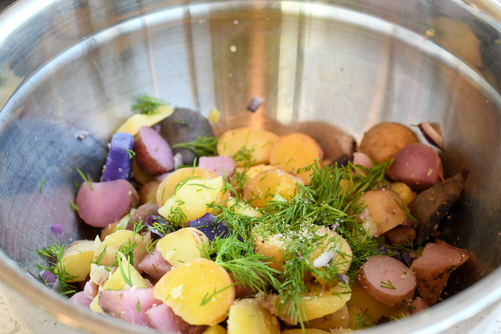 potato salad in bowl bright_Fairy Gutmother Carley Smith_Strohauer Farms_Super Bowl Guide.JPG