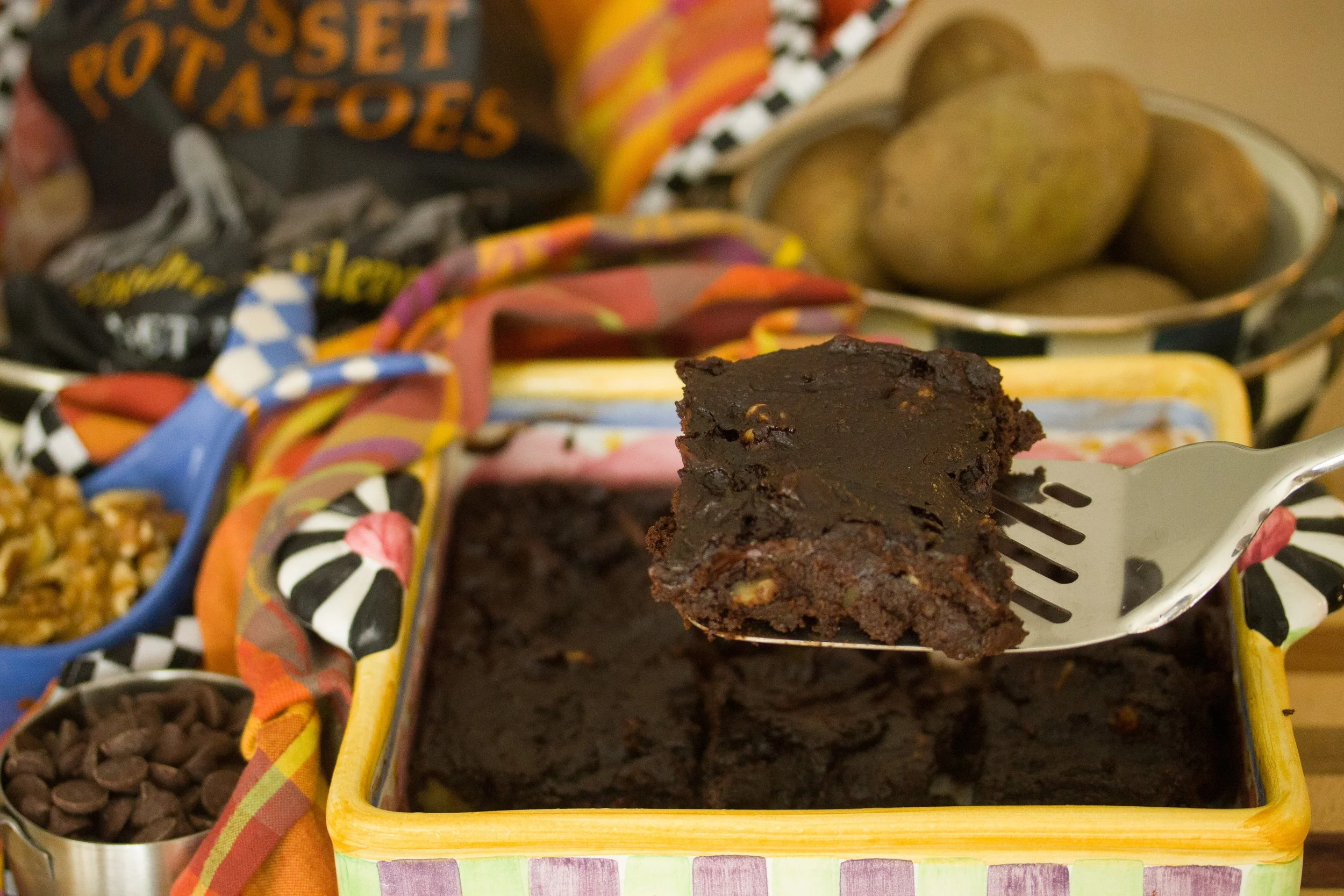 fudgy potato brownies