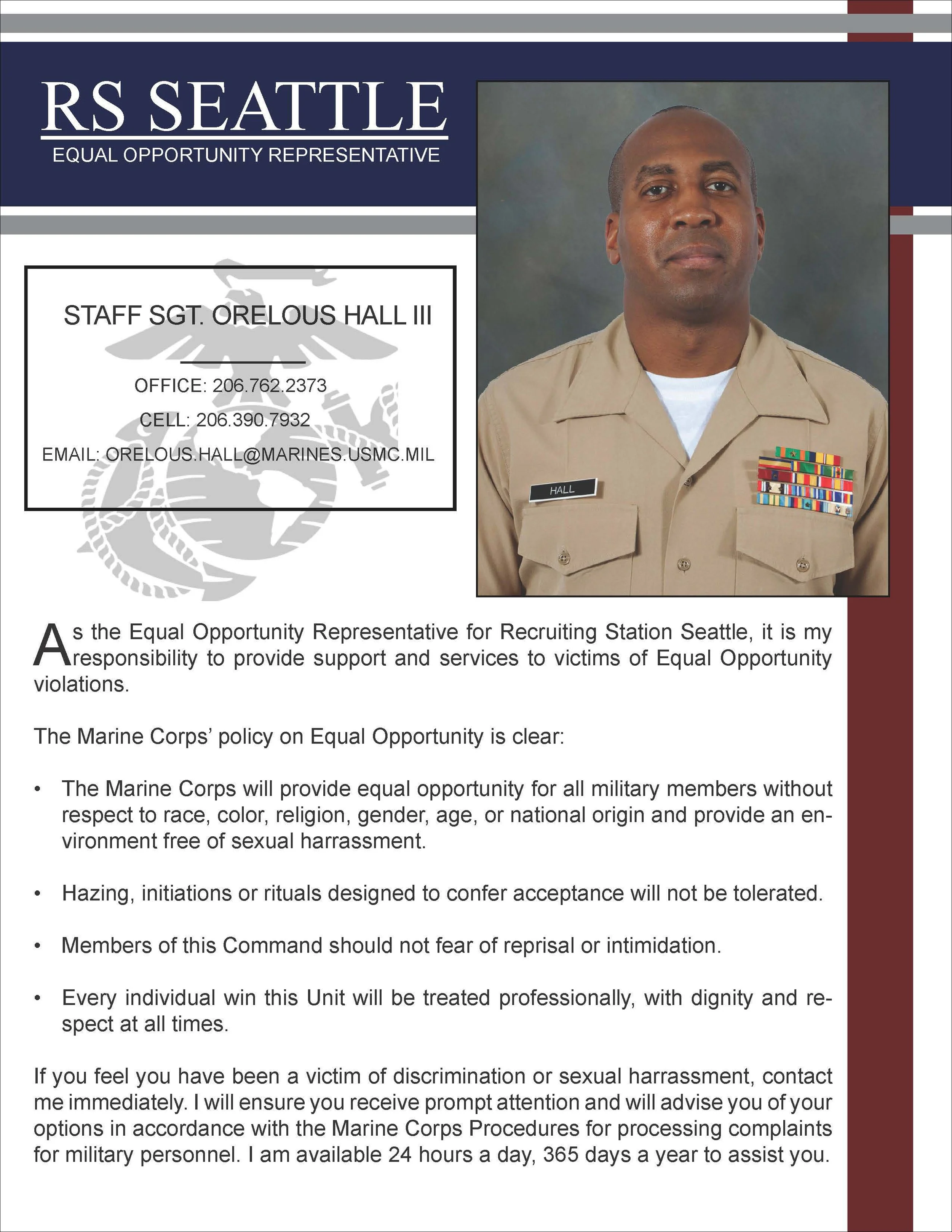 RS Seattle Equal Opportunity Representative Flyer