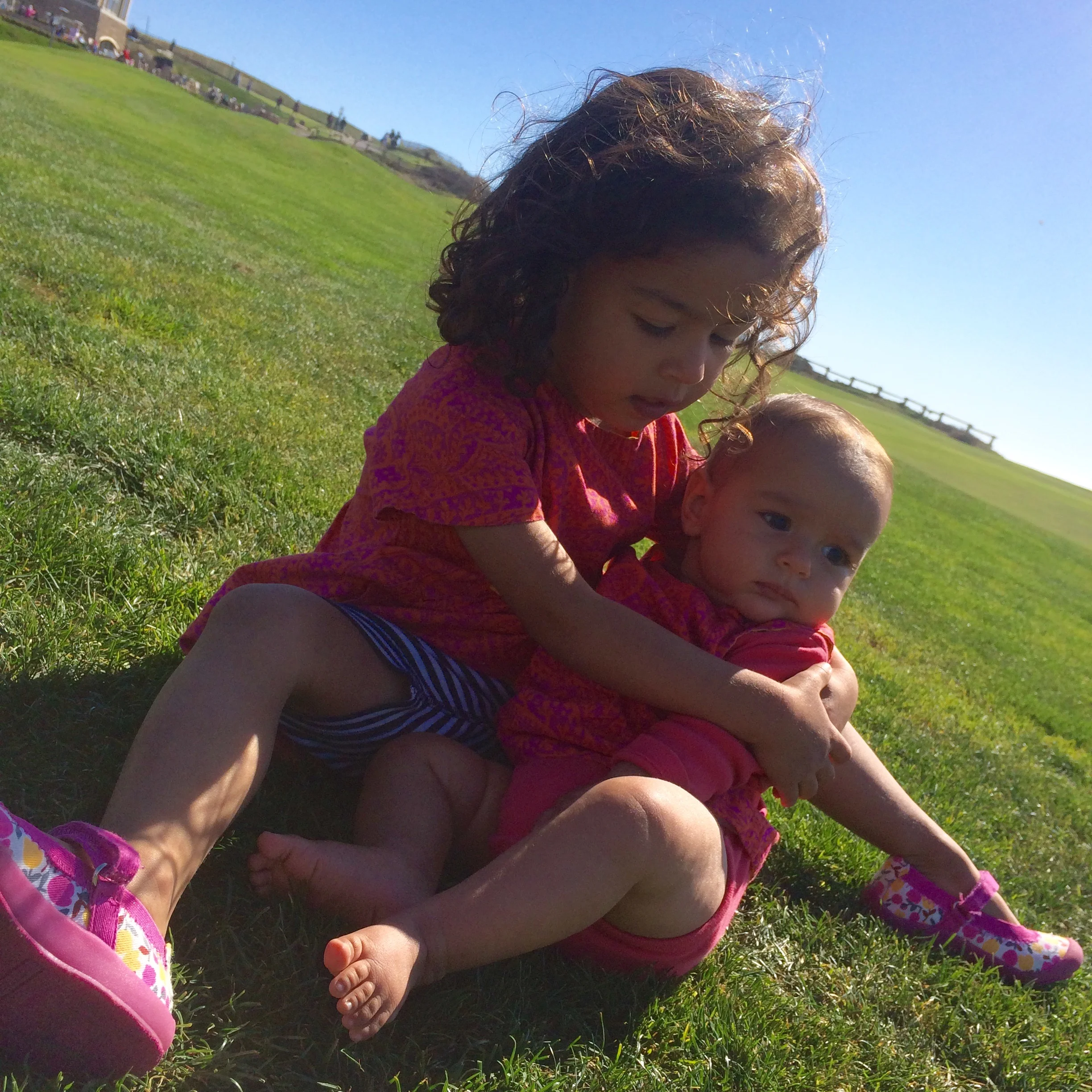 paisley hide & seek dress and music box jumper