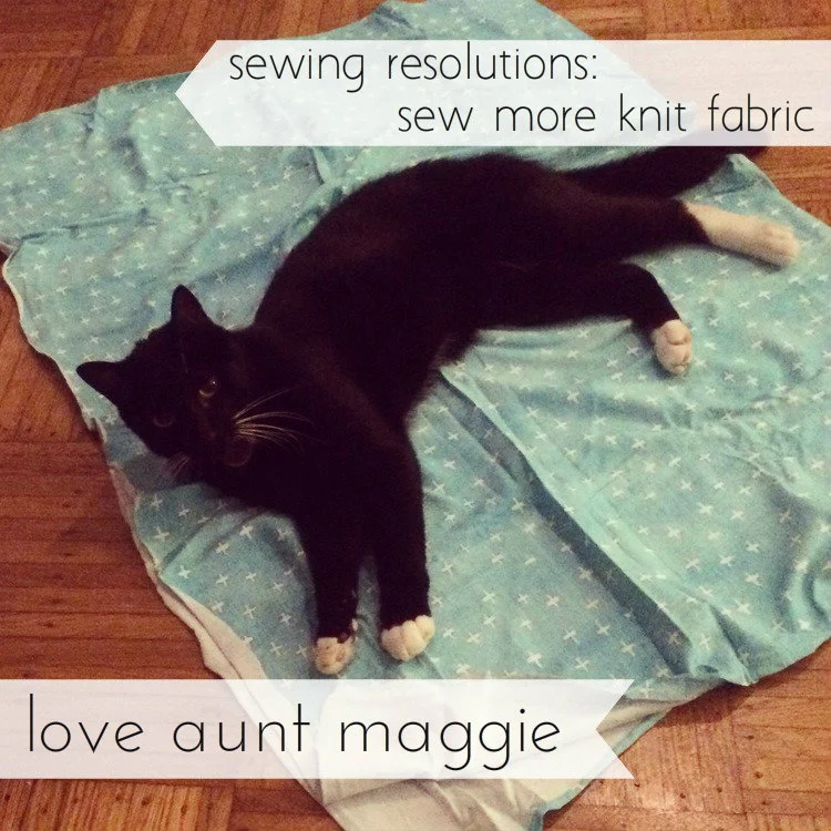 sewing resolutions: sew more knit fabric