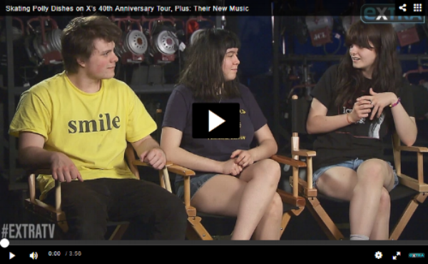 Rising punk band Skating Polly is joining punk legends X on tour! Along with hitting the road with their friends for a 40th anniversary tour, melodic punk band Skating Polly have a new EP, titled "New Trick." Skating Polly recently sat down with “Extra’s" Senior Music Correspondent Adam Weissler to discuss their friendship with X, new music and more. Watch! Click HERE to watch the full interview and Skating Polly's performance of "Hail Mary"!