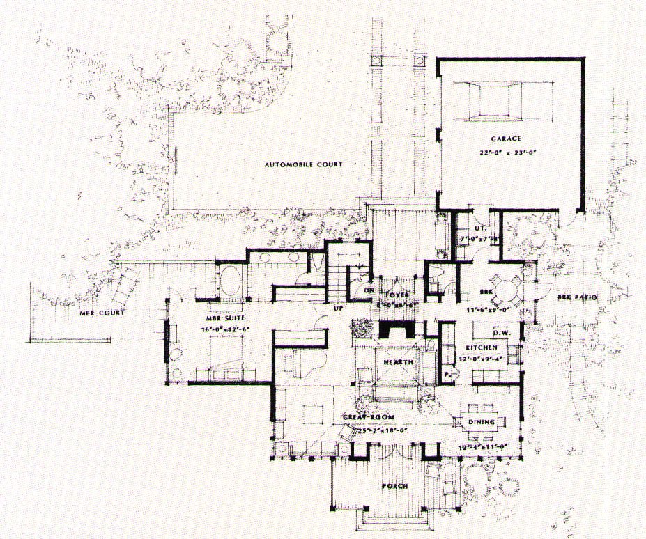 Prairie Style - Asymmetric, Open Floor Plans