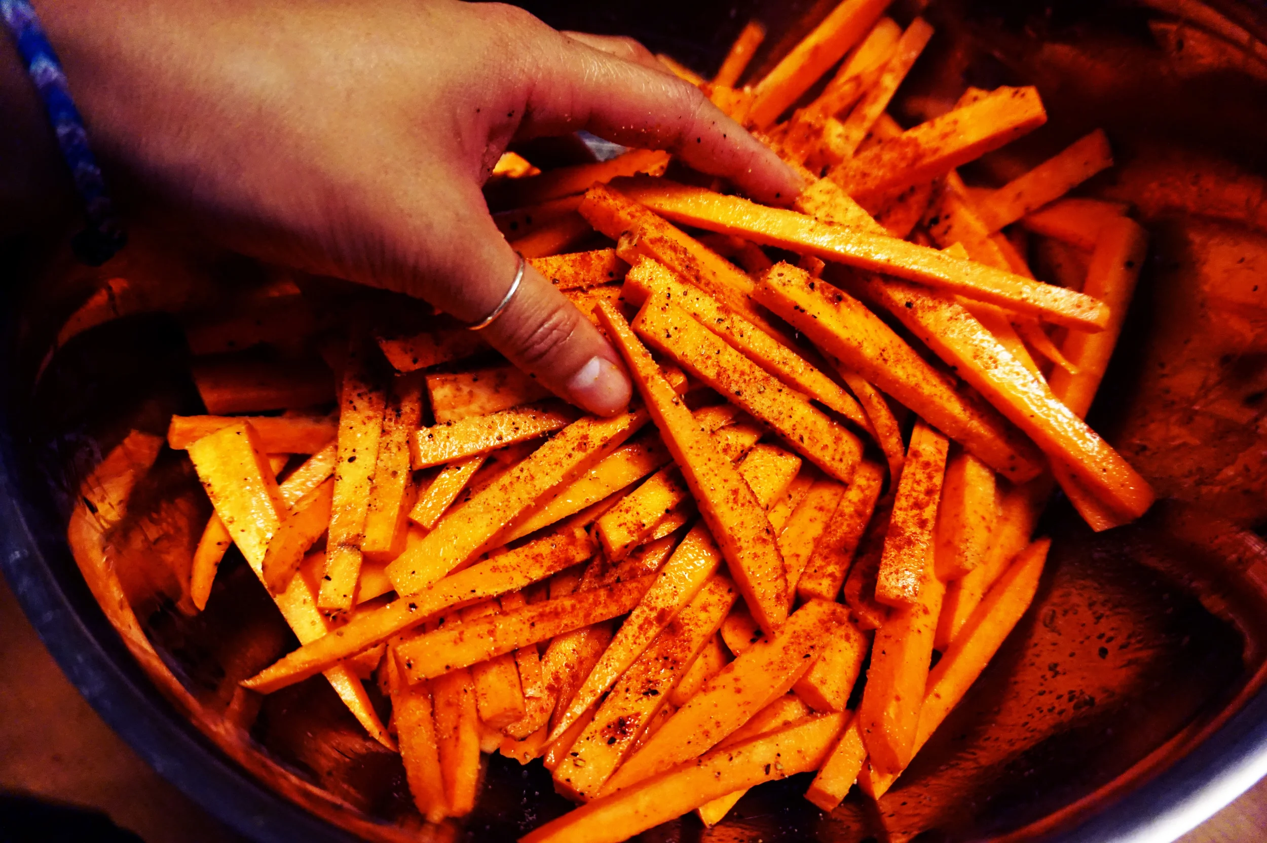 in the habit baked garlic sweet potato fries J A Y E M S E Y