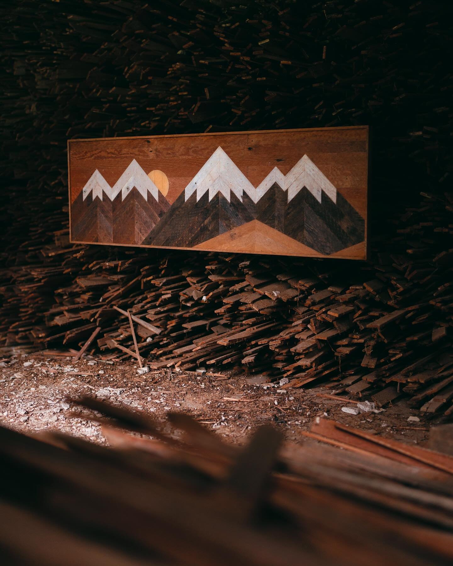 Olympia Arts Walk is this weekend! Come downtown and check out pottery by @little_lake_pottery, photography by @lms_photo and some of my woodwork, like this mountain range at @embergoods 🏔️