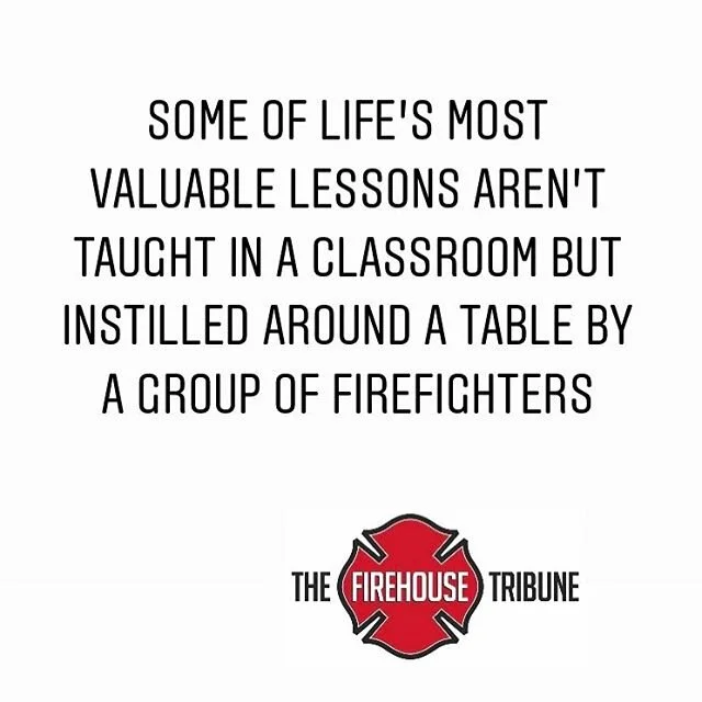 Some of the greatest lessons every learned are in the firehouse. Take those lessons and pass it on. #payitforward #showyourgratitude #fireservicewarrior #firefighter #inspireothers