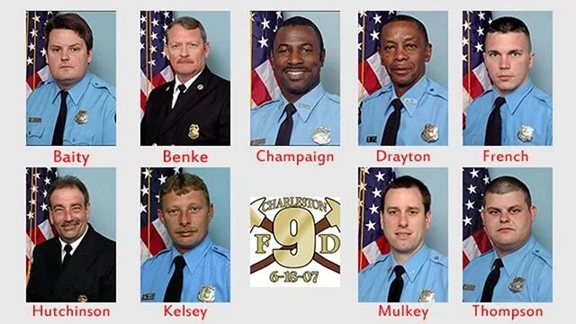 &ldquo;Eternal rest grant unto them, O Lord, and let perpetual light shine upon them. May the souls of all the faithful departed, through the mercy of God, rest in peace.&ldquo; #charleston9 #remember #honor #fireservice