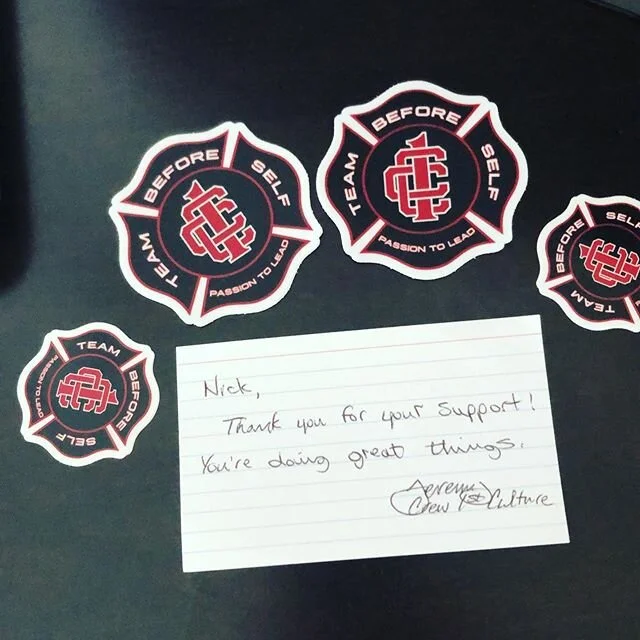 Received this awesome care package in the mail today from @crew1stculture thank you! We&rsquo;ll rep it proudly. #teambeforeself #firefighter #fireservicewarrior #fireservice