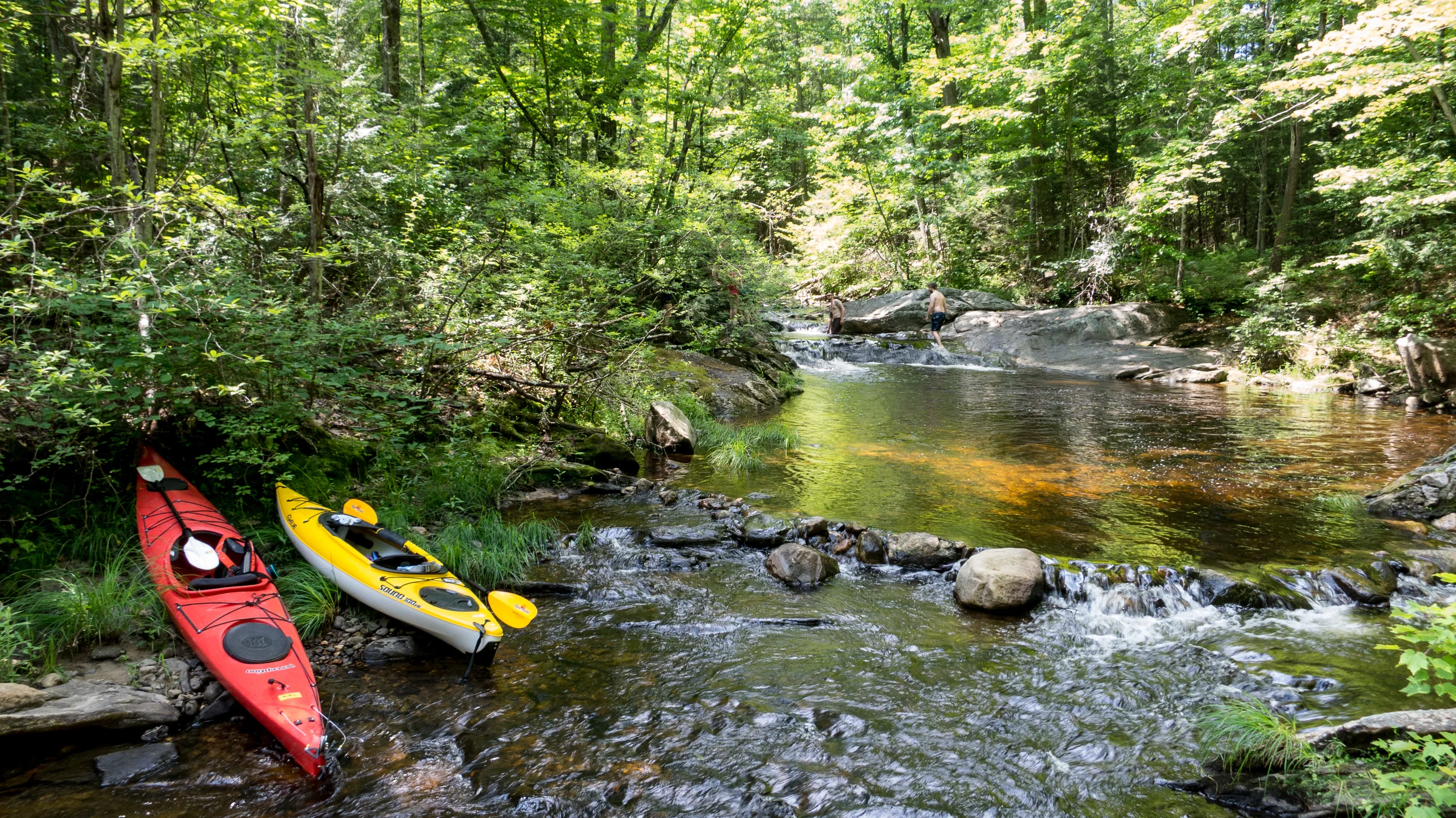 Like in a kayak.
