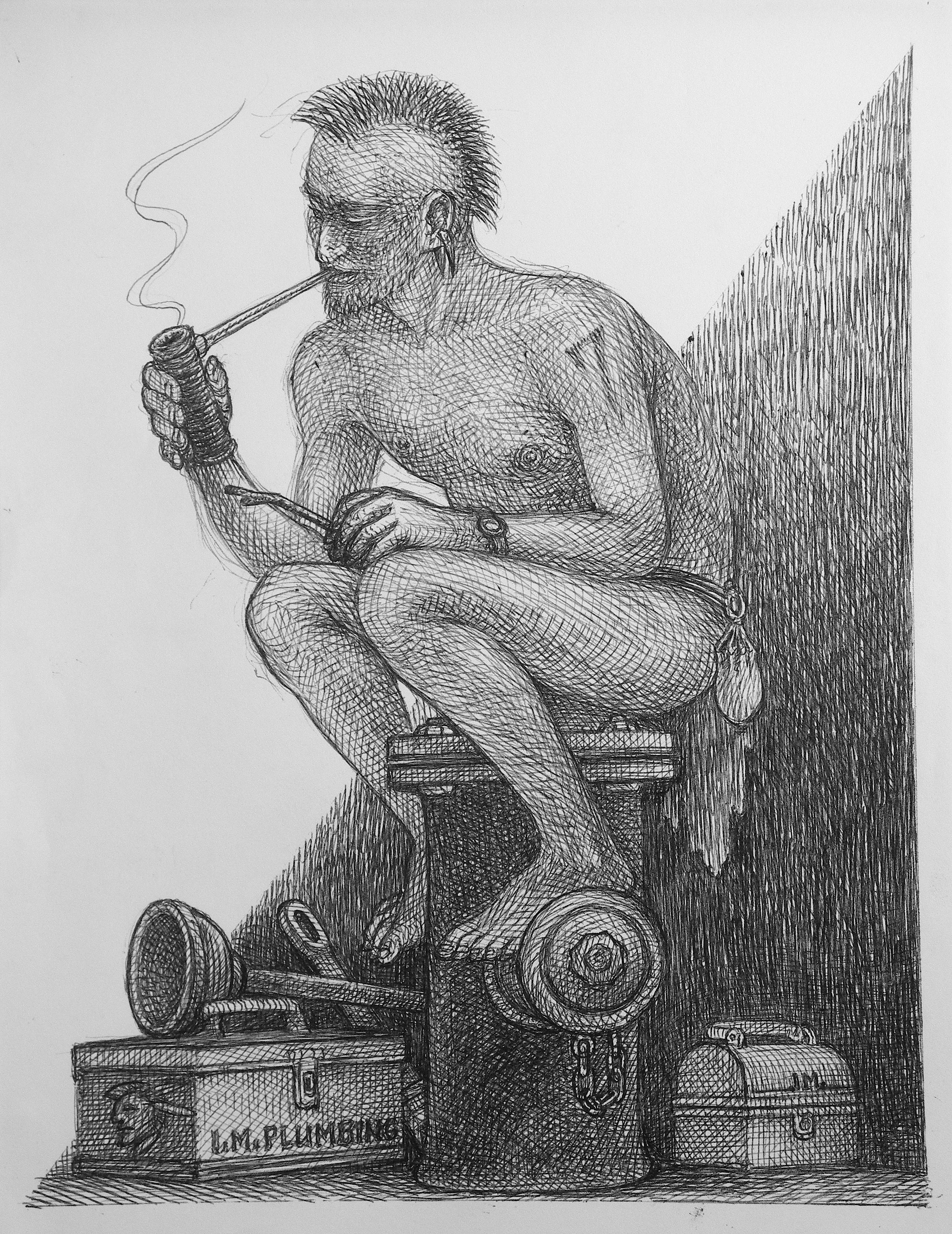 "Mohawk Plumber" by Vernon Courtlandt Johnson. © 2004 VCJ. All rights reserved.