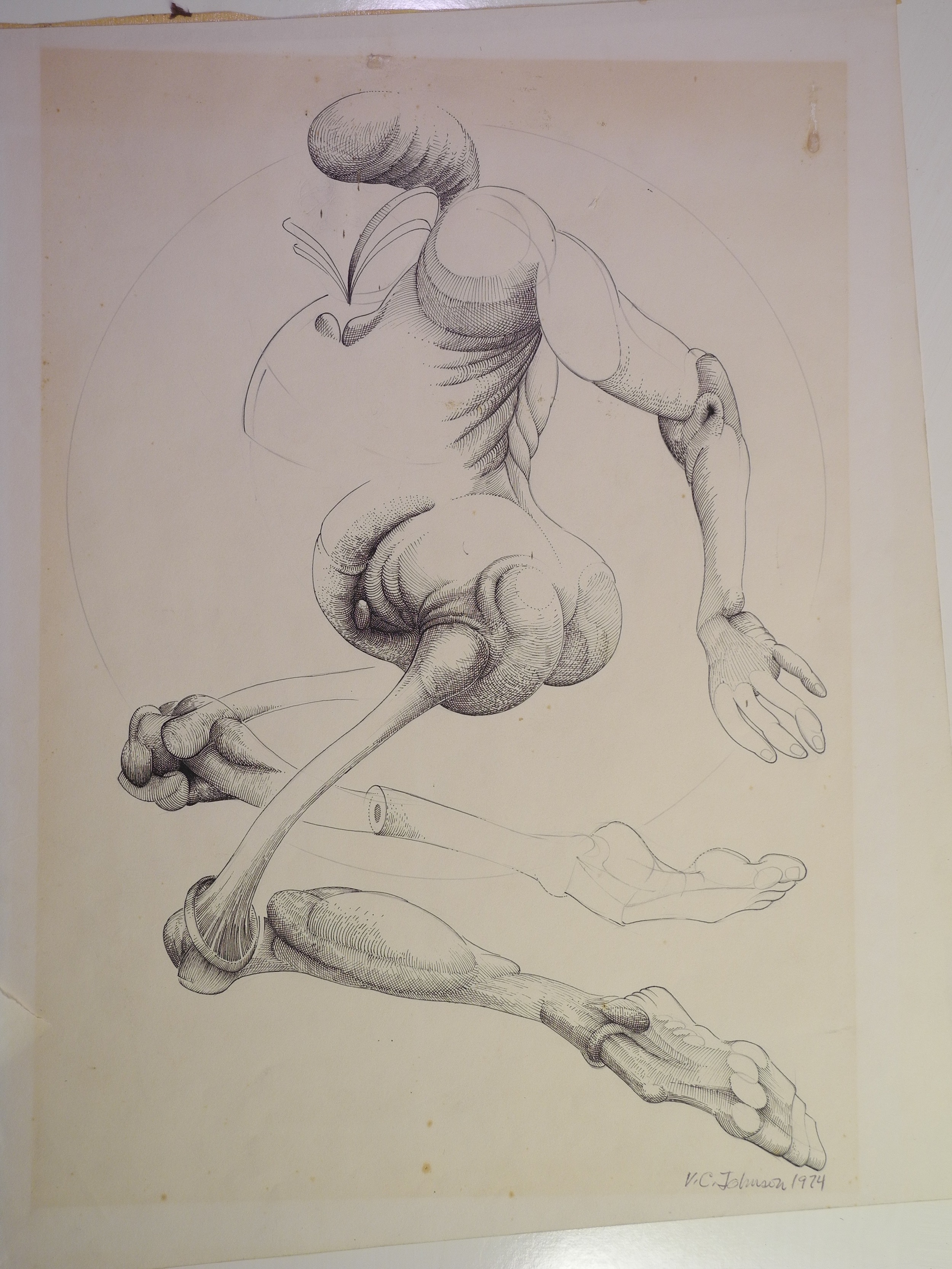 "Bizarre Figure Study" by Vernon Courtlandt Johnson. © 1974 VCJ. All rights reserved.