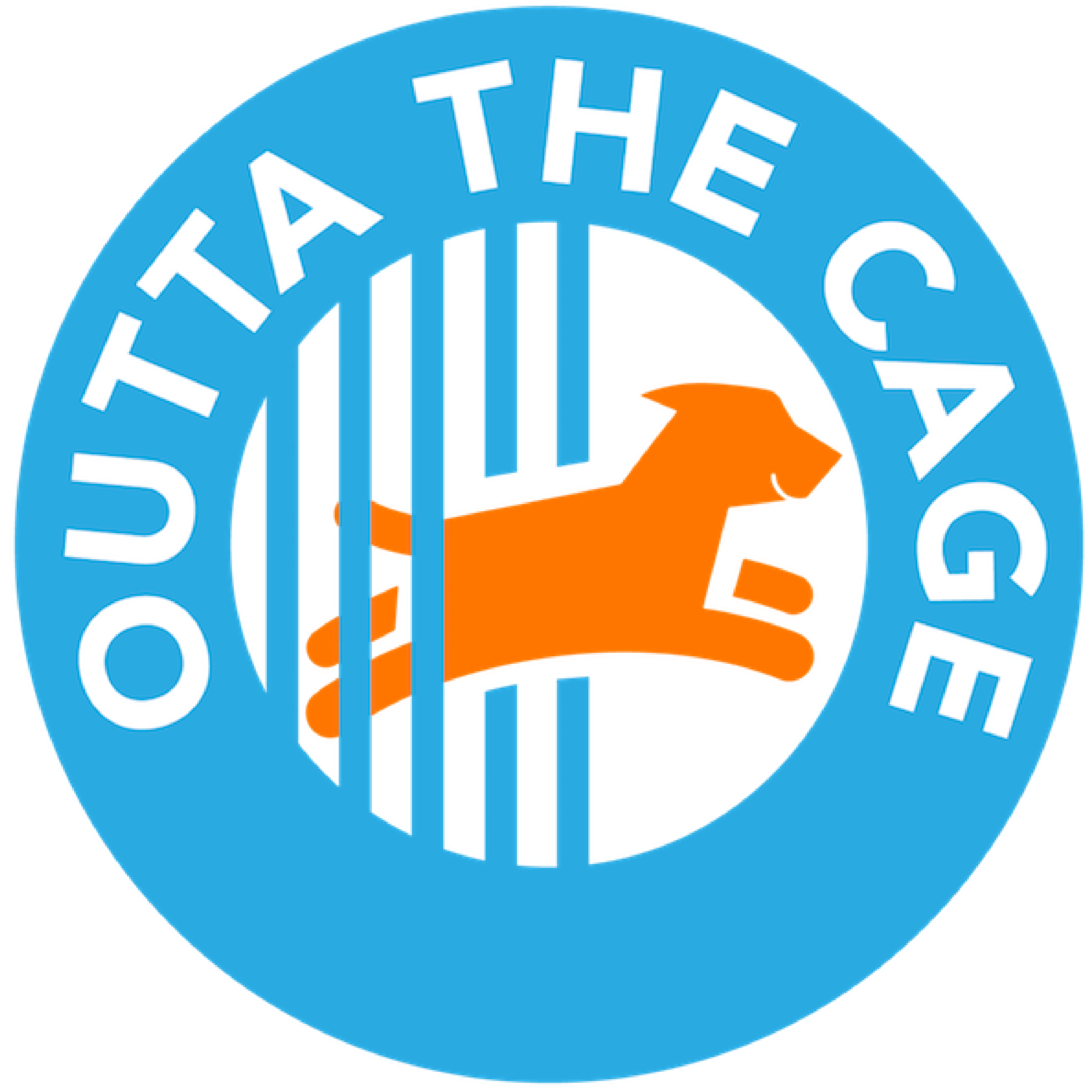 Logo for rescue organization, Outta the Cage