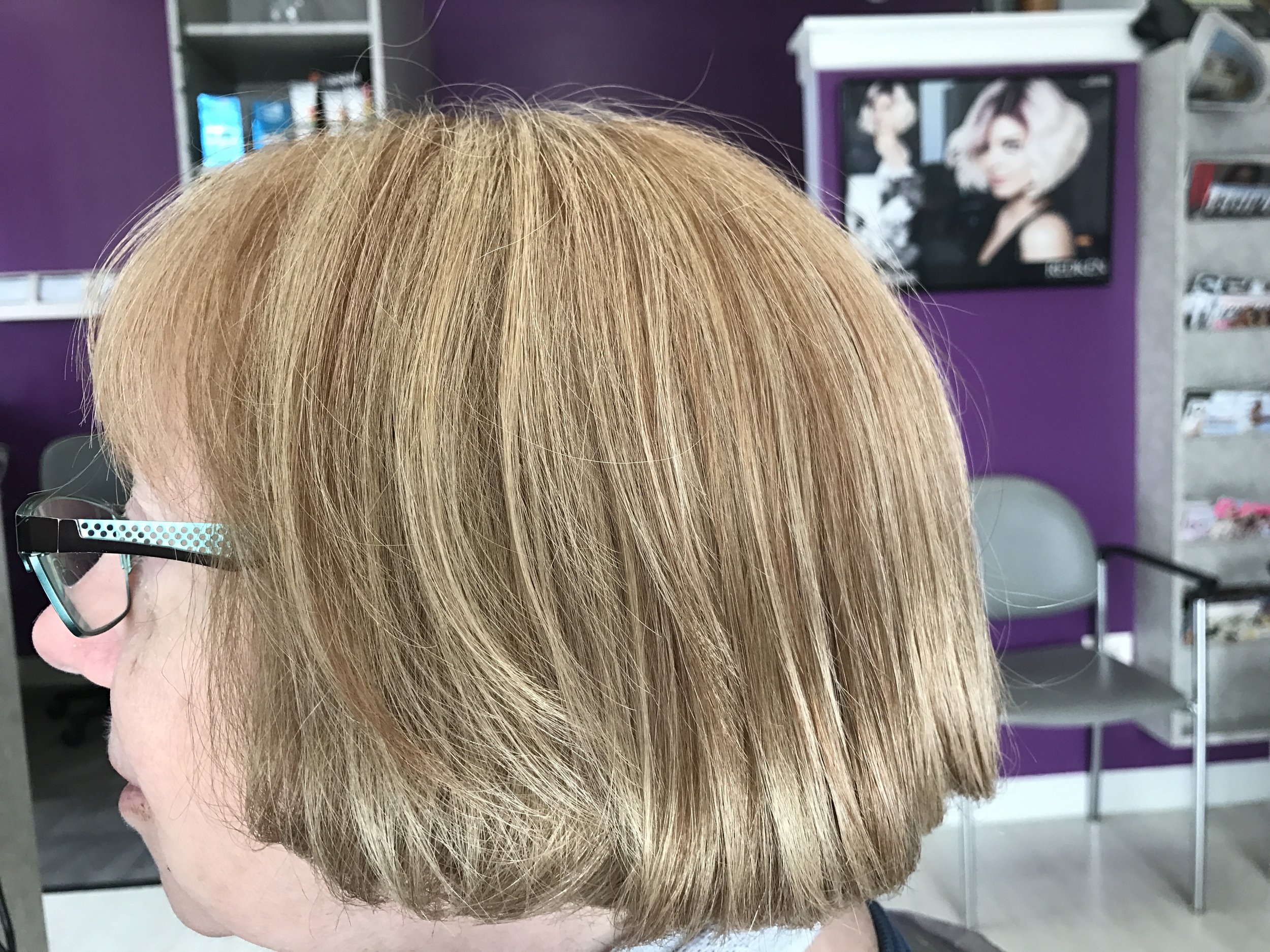 We added some copper red tones to Marita's already pretty color!
