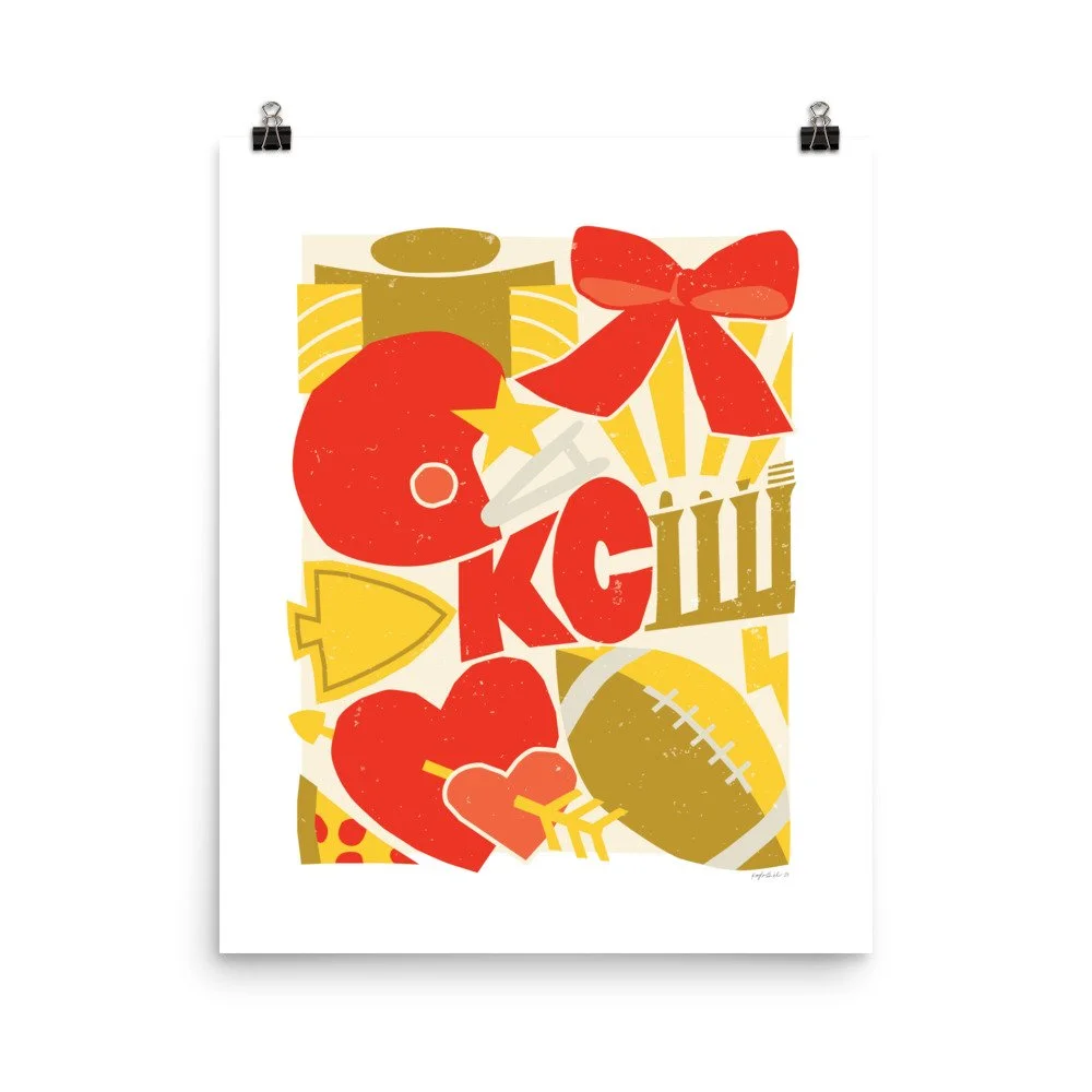 A Kansas City Chiefs Valentine's Day Poster