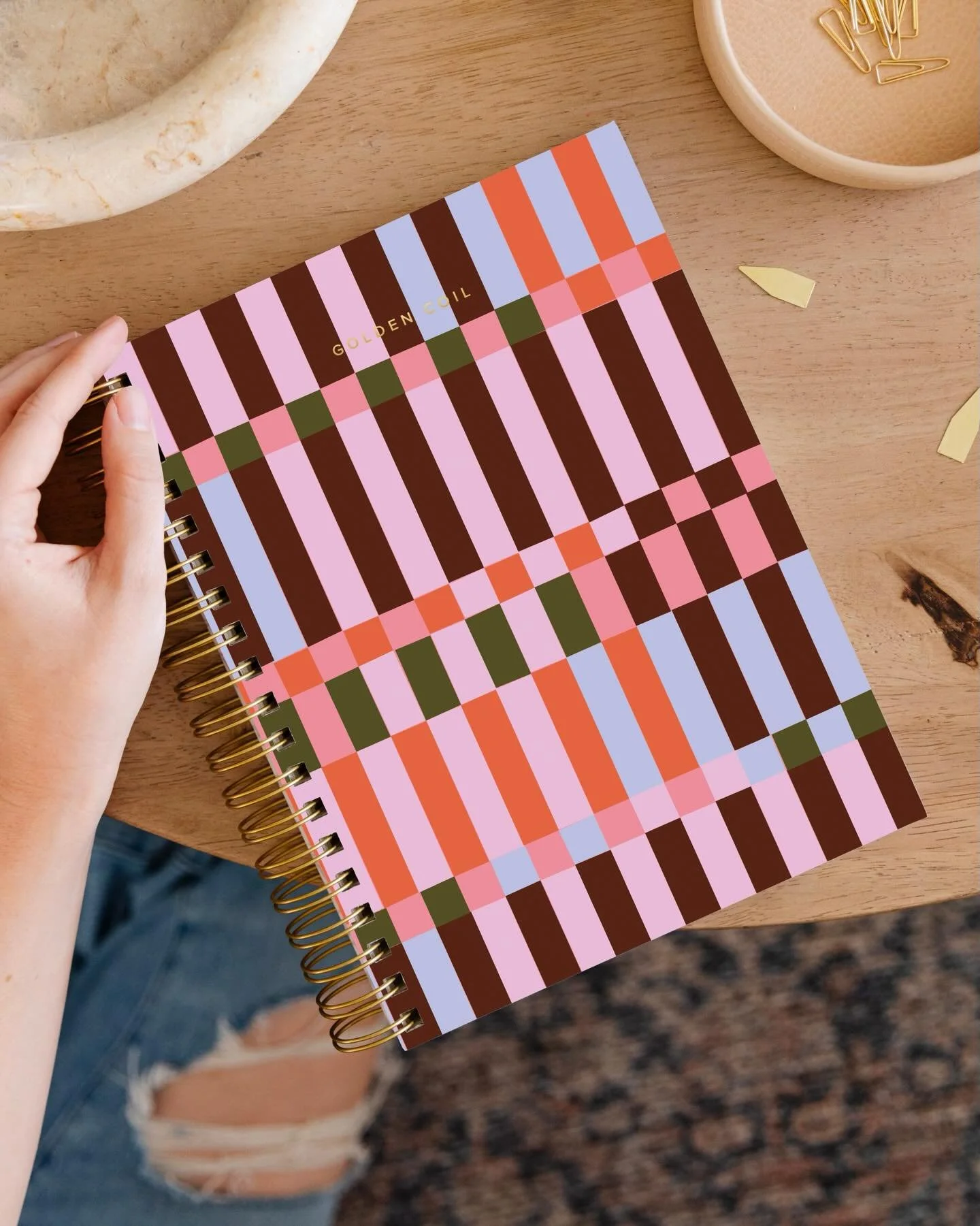 Designed to be a dopamine hit, I can never find enough bold and bright geometrics that brighten my day when in search of a new notebook or planner. That&rsquo;s how this entry for the annual @golden.coil contest came to be. 

And you know me, I love 
