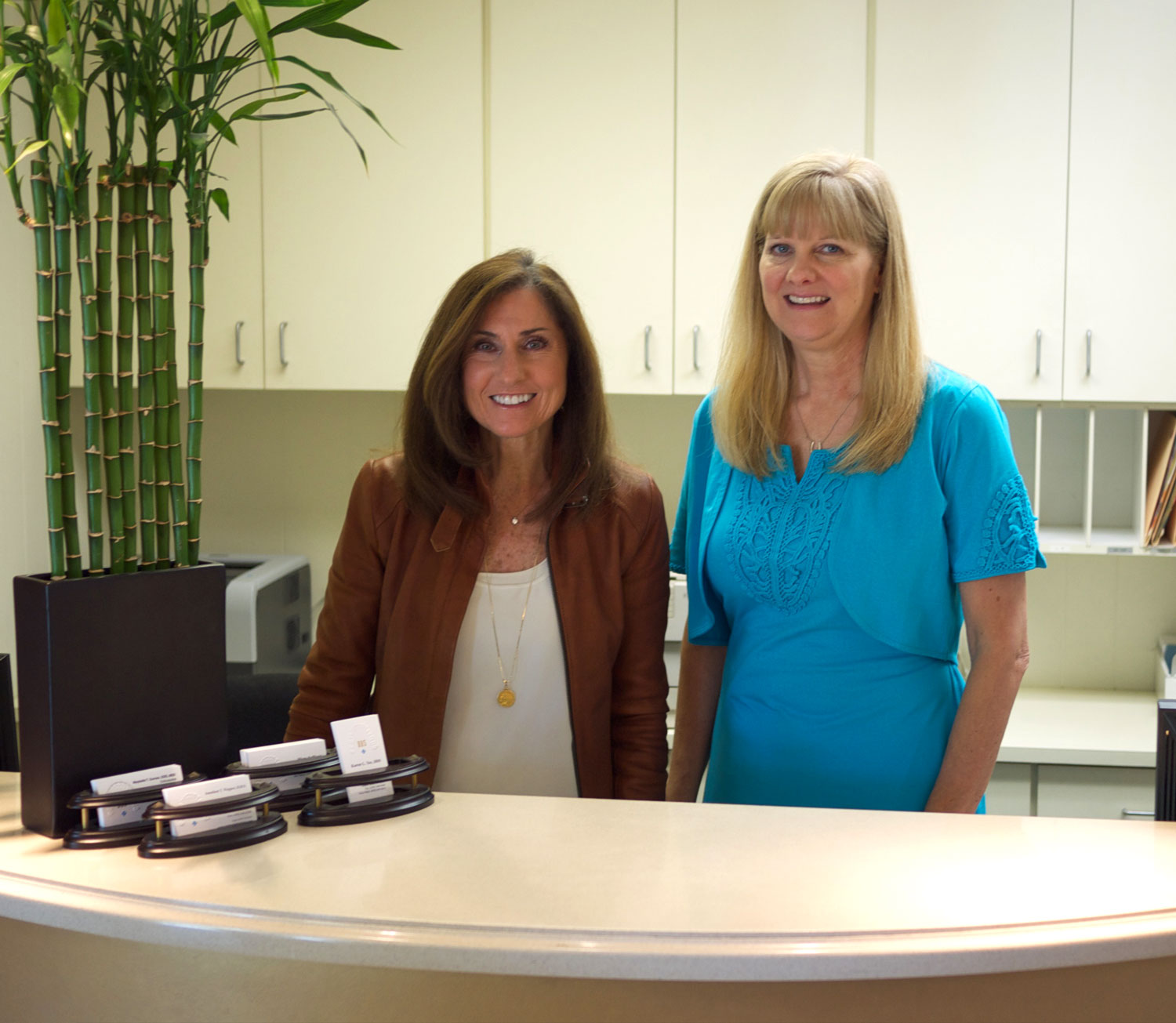 Office manager Mary and Registered Dental Assistant Kathleen