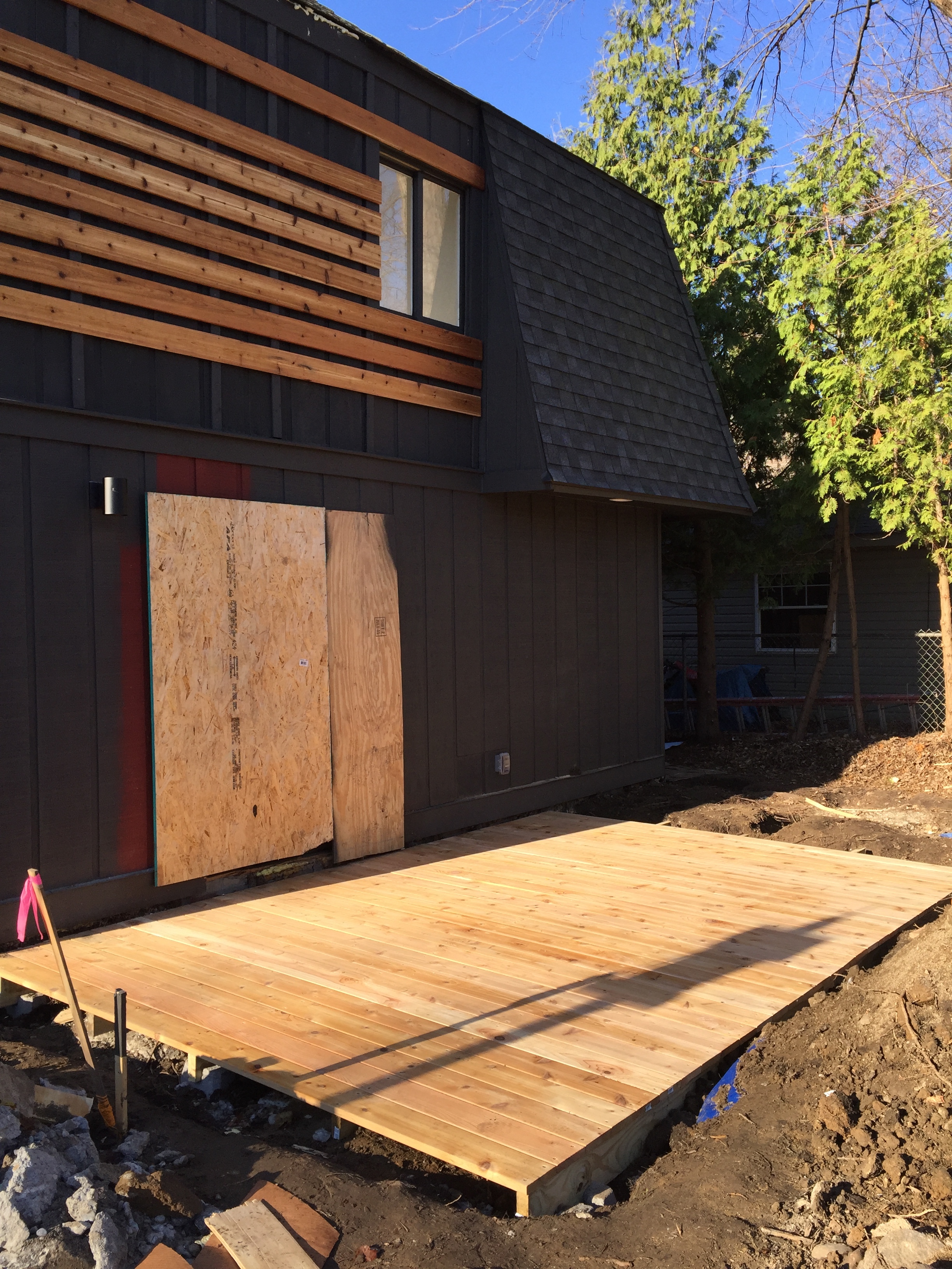 Deck boards are cedar (what else?)