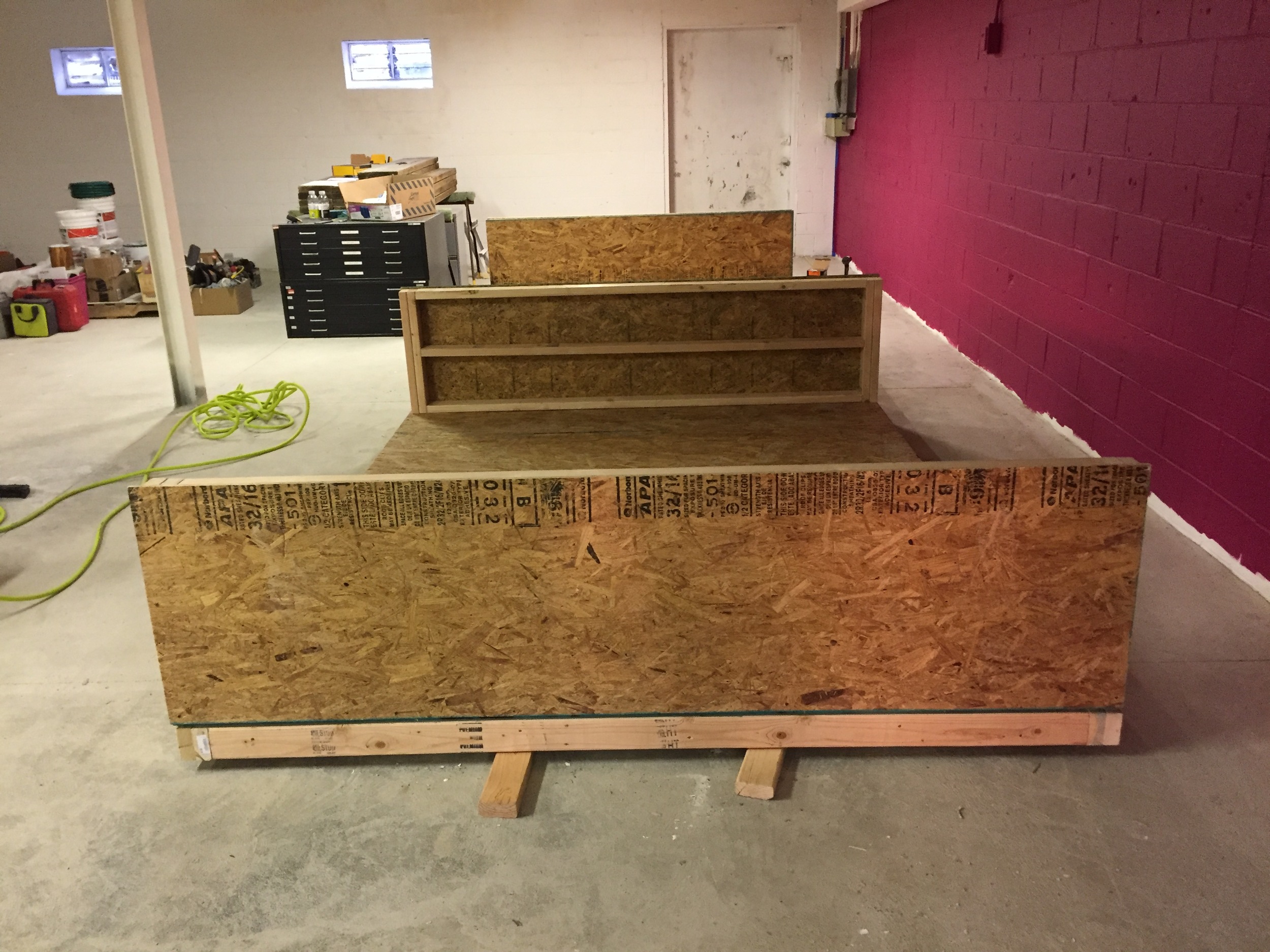building a pin-up wall / storage unit. 