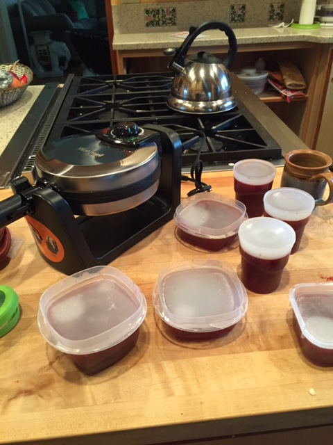 Making Pinot Noir jelly.