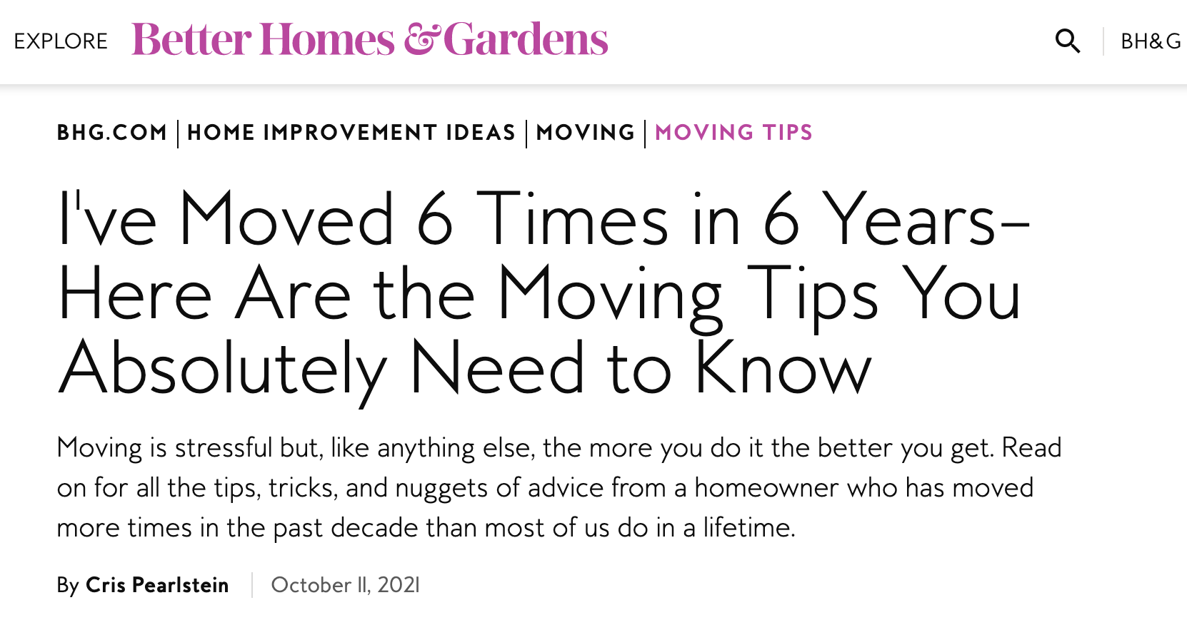 Better Homes &amp; Gardens // Oct '21