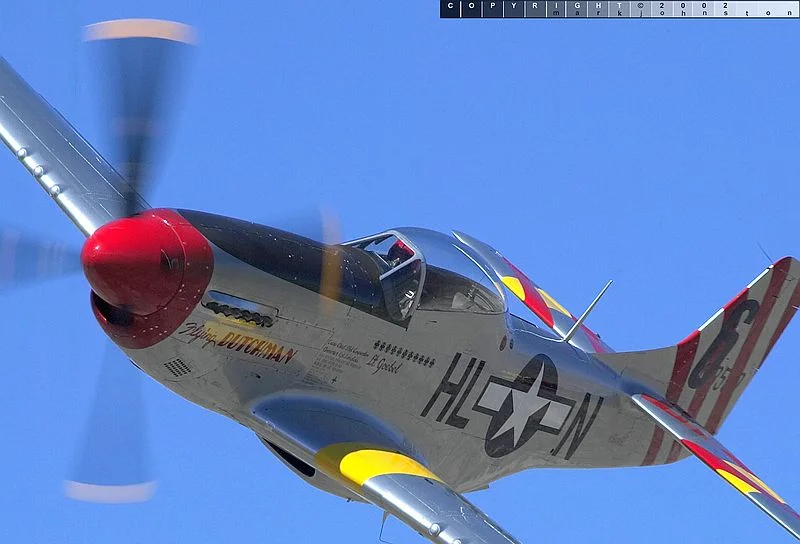 P-51 Mustang at the National Championship Air Races in Reno. Photo taken from the ground, believe it or not.