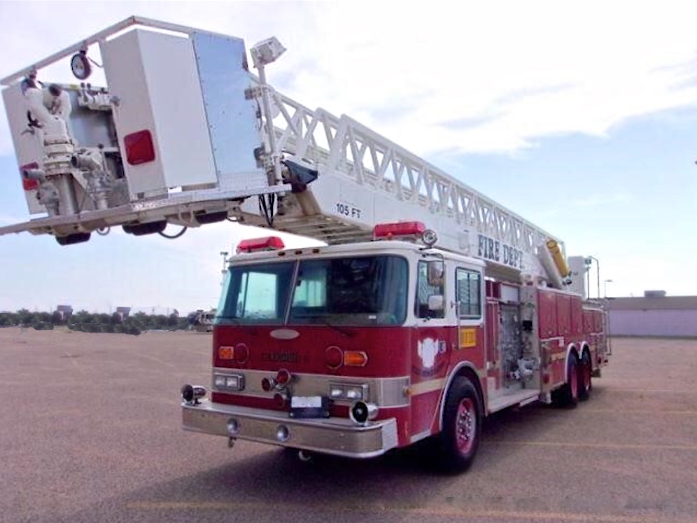 Coming soon ! Fire Engine with 105 foot crane.
