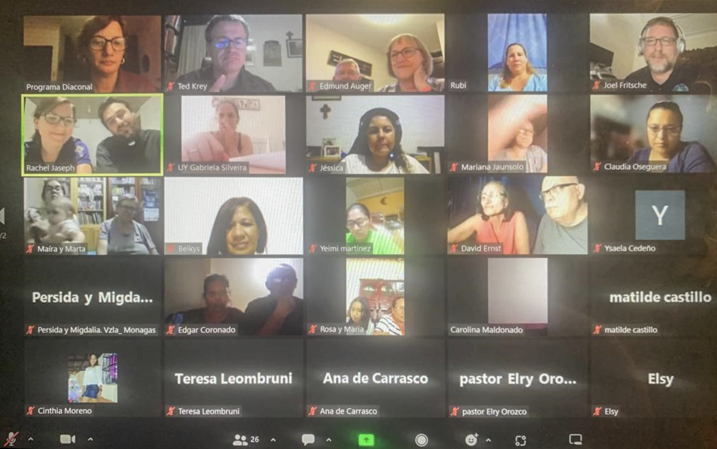    Women from Venezuela, Honduras and Uruguay attended the orientation class for the deaconess pro-gram of Concordia the Reformer seminary. A total of 26 participants attended the online event. 