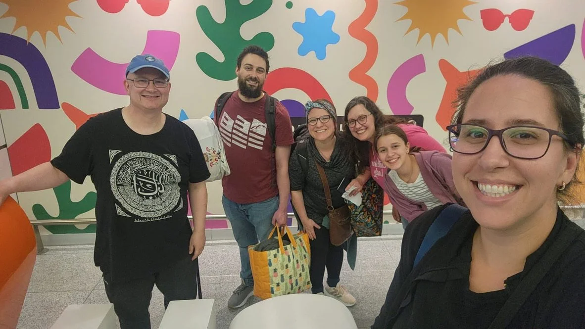 Missionary colleagues Rev. James and Angie Sharp, along with their daughter Maggie and Deaconess Tirzah Krey who was visiting Uruguay during our last week in country, saw us off at the airport. They helped and supported us in more ways than we can a
