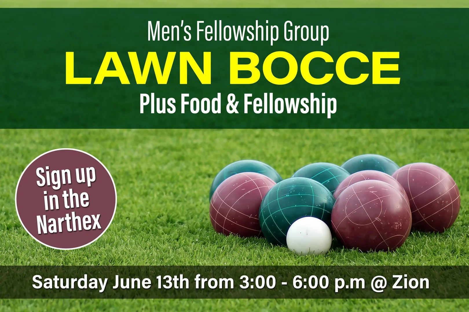 BOCCE: A Men's Fellowship Event