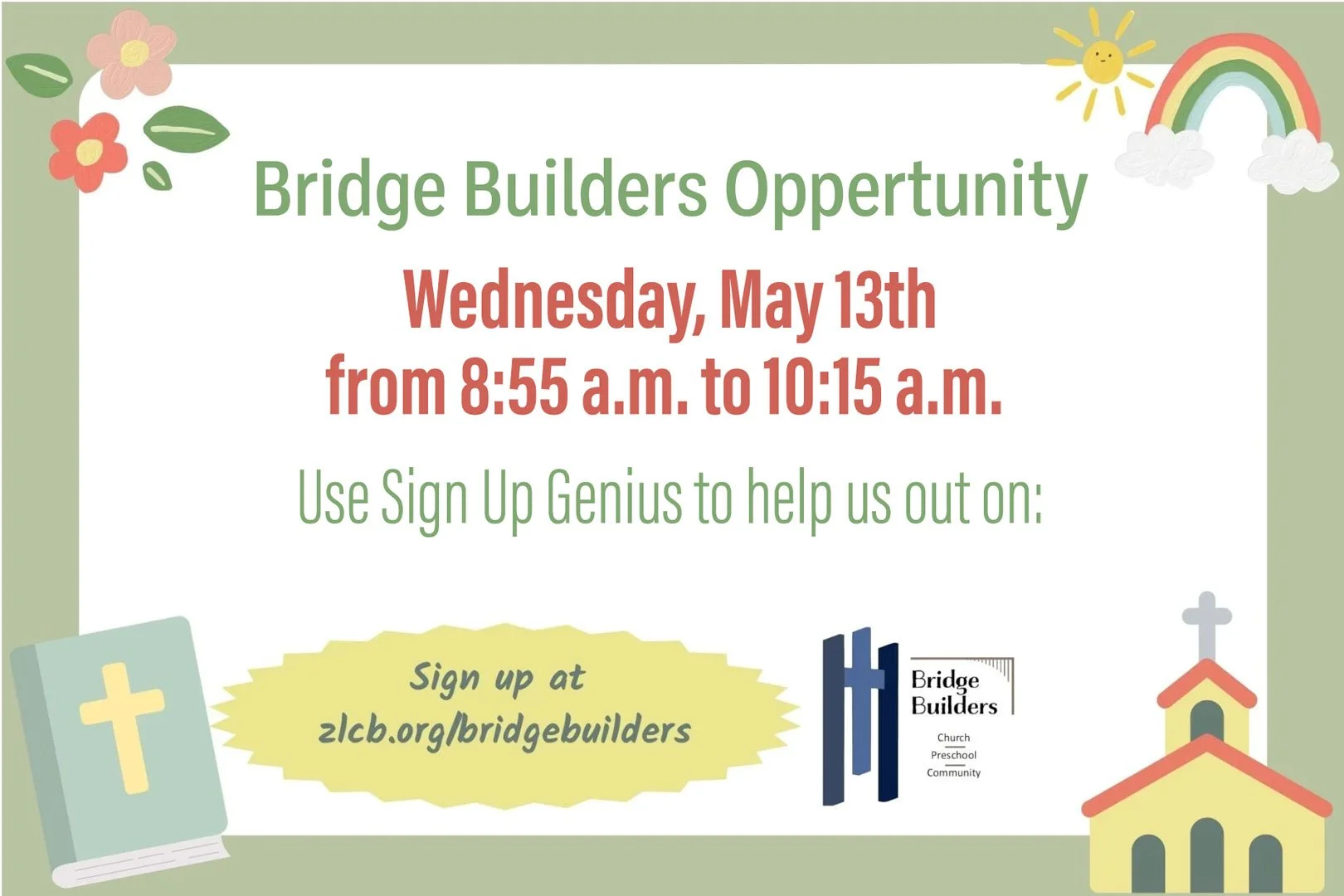 Bridge Builders Event – Wednesday, May 13th Morning