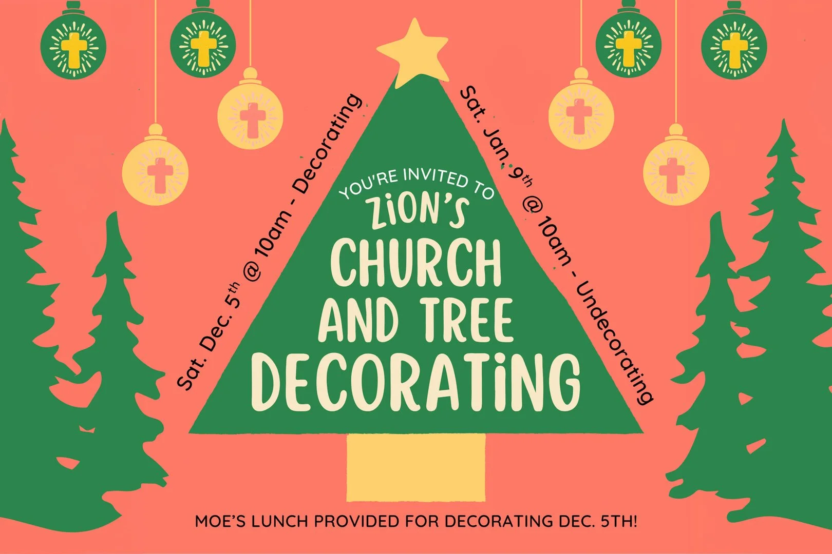 Undecorating Zion’s Church and Tree