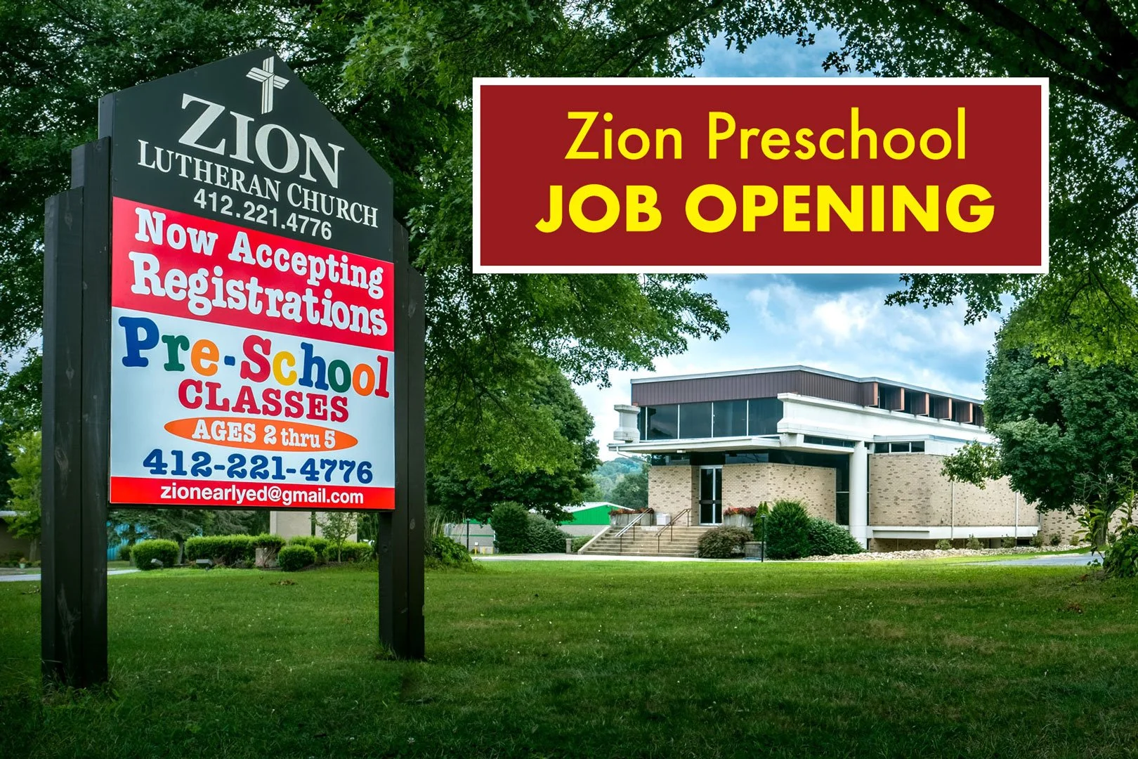 Zion Preschool Job Opening