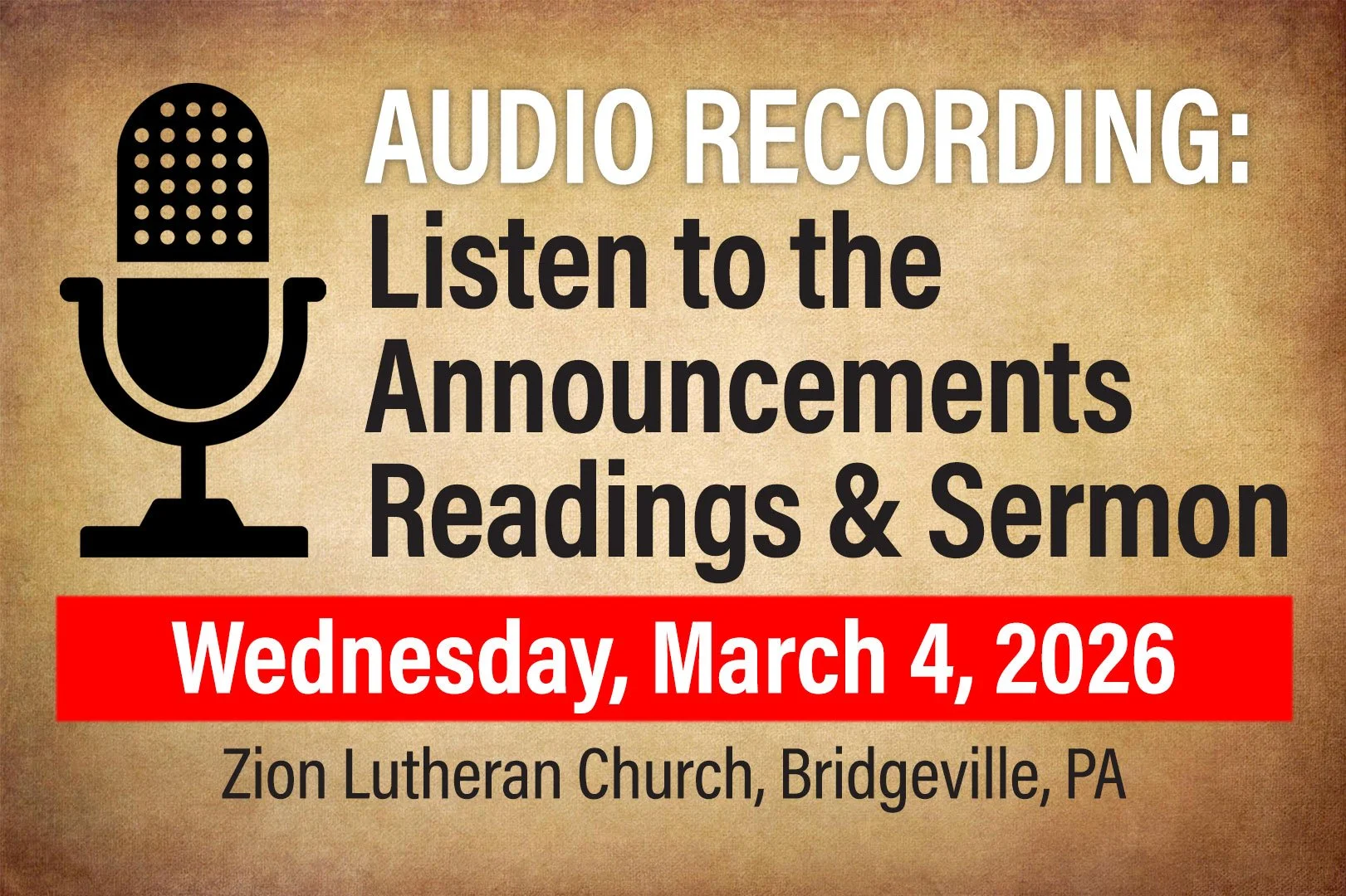 Audio: Wednesday, March 4, 2026