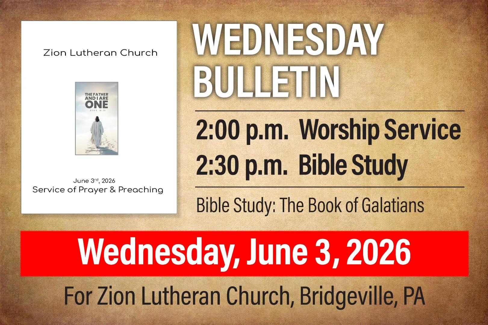 Bulletin: Wednesday, June 3, 2025