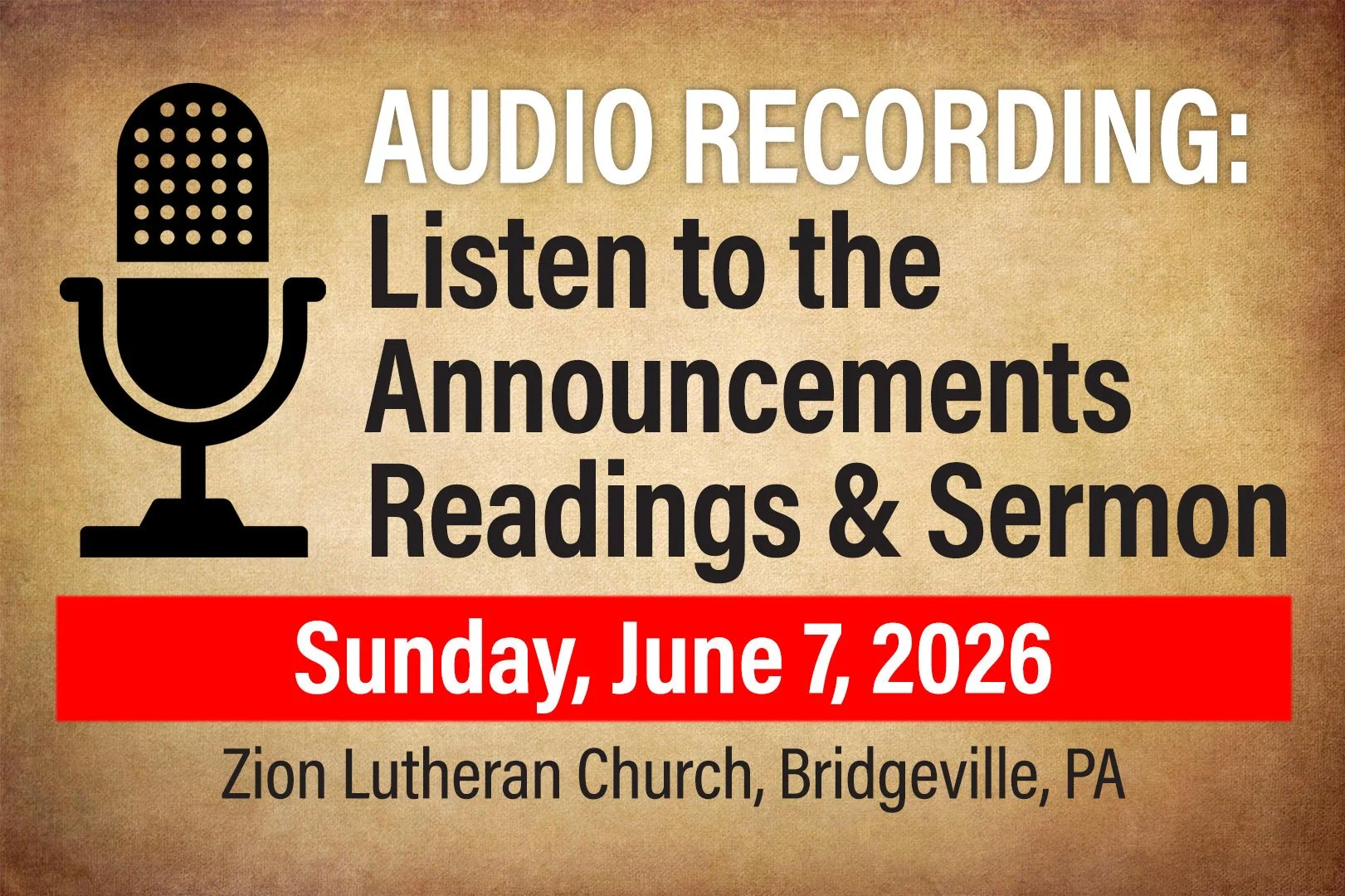 Audio: Sunday, June 7, 2026