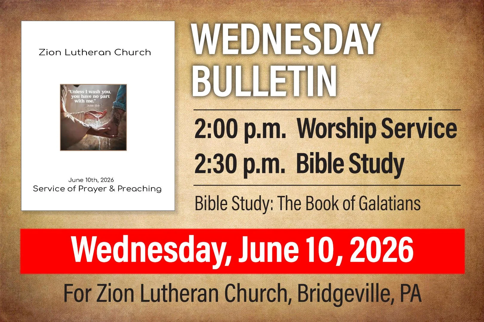 Bulletin for Wednesday, June 10, 2026